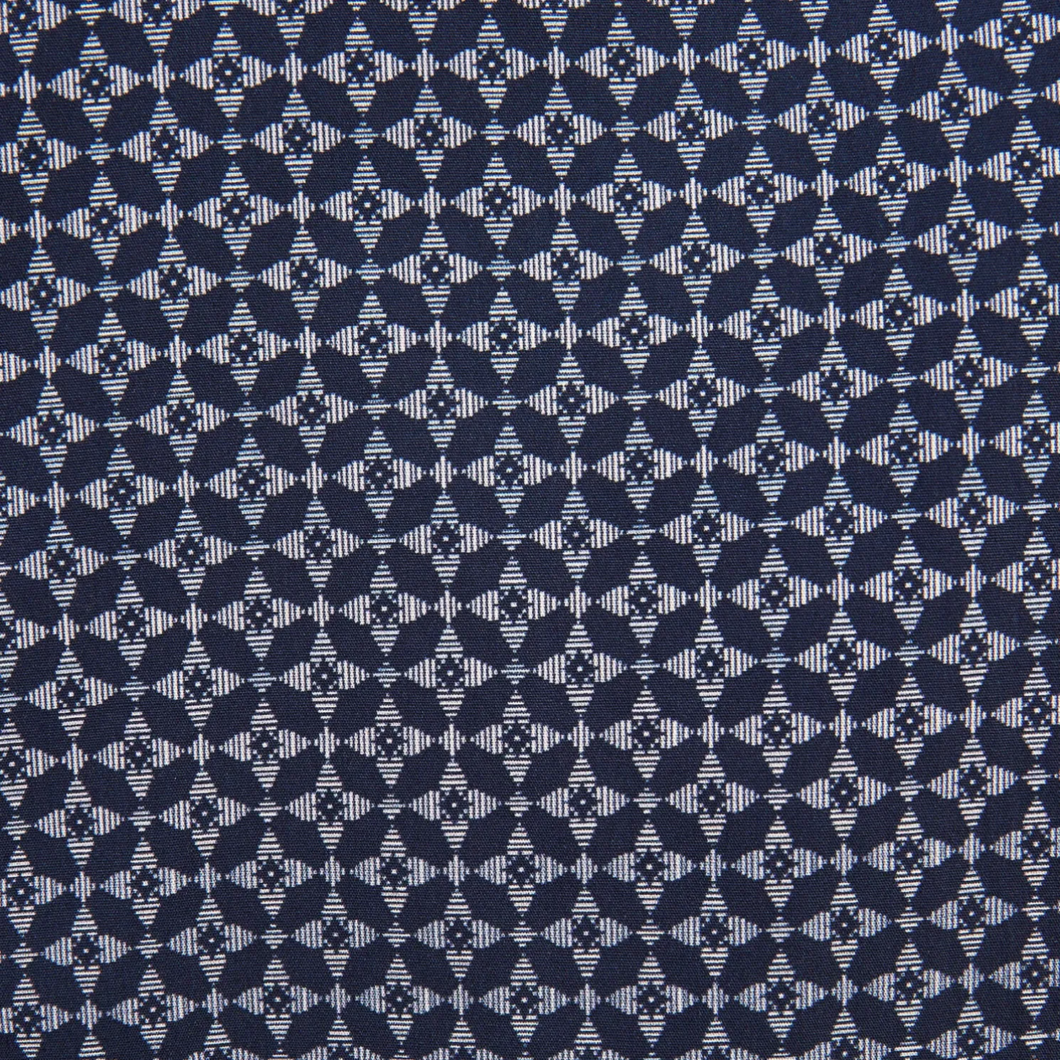 Slim hemd met geometrische print in biokatoen