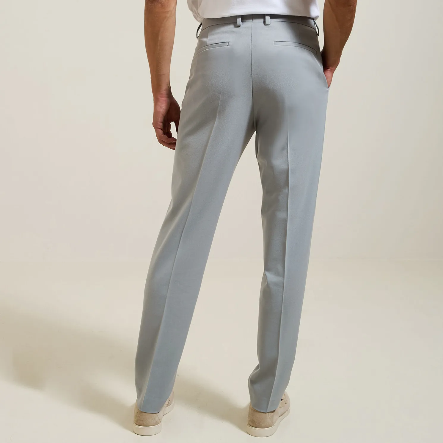 Slim kostuumbroek in twill