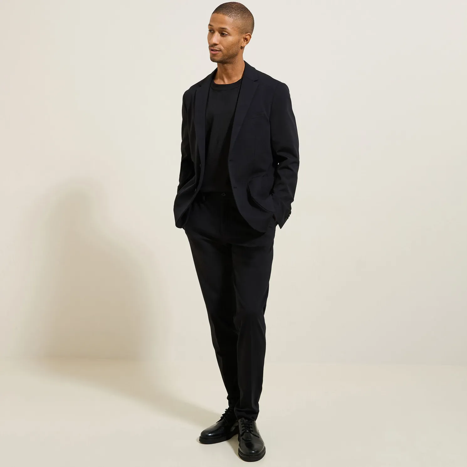 Slim kostuumbroek in tricot