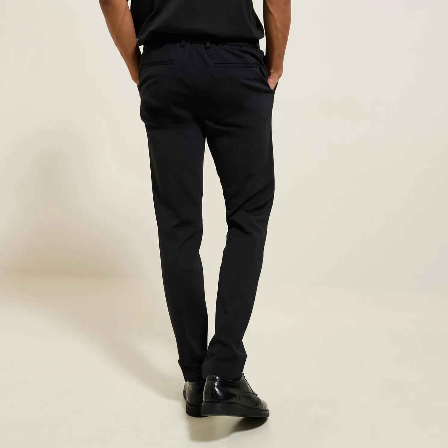 Slim kostuumbroek in tricot