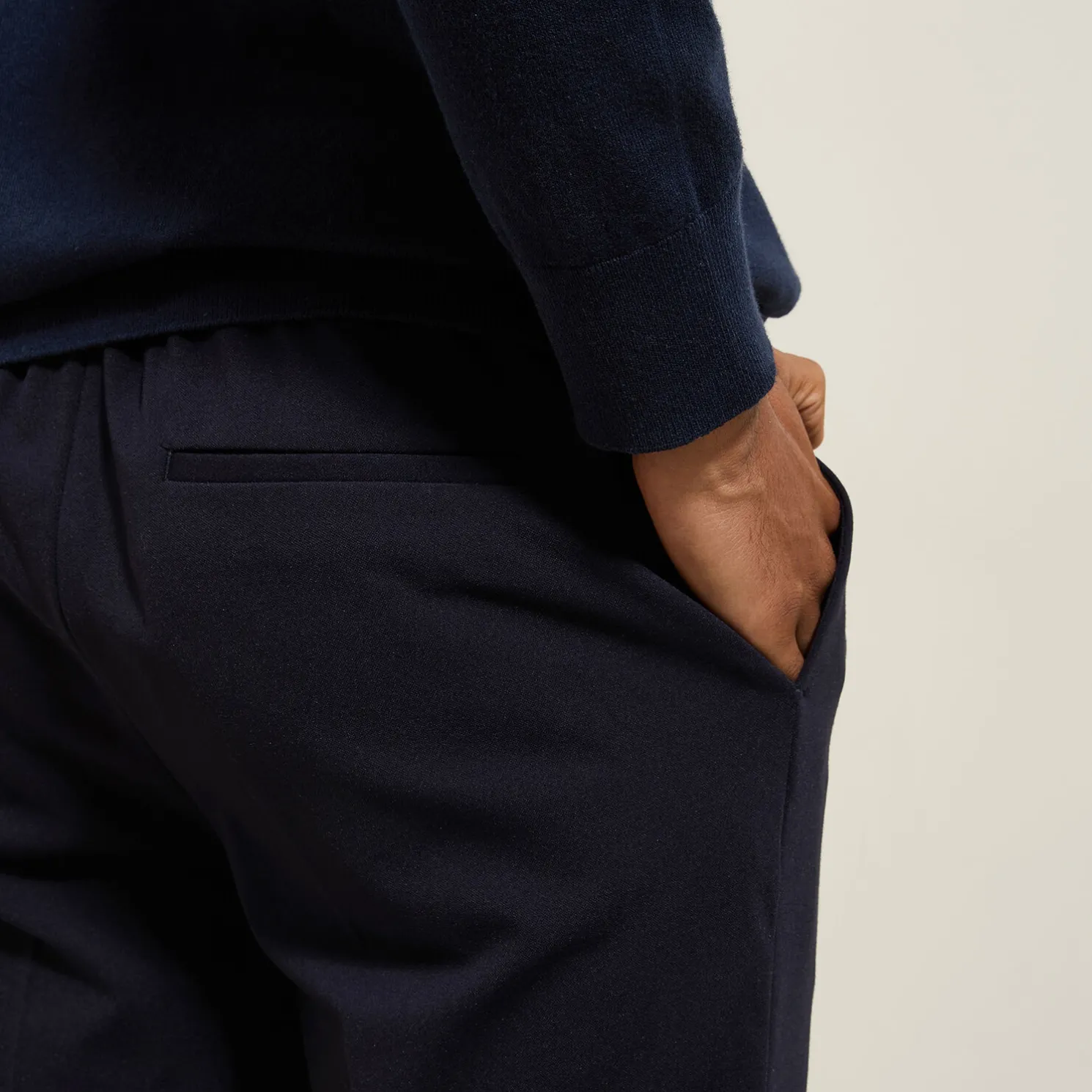 Slim kostuumbroek in tricot