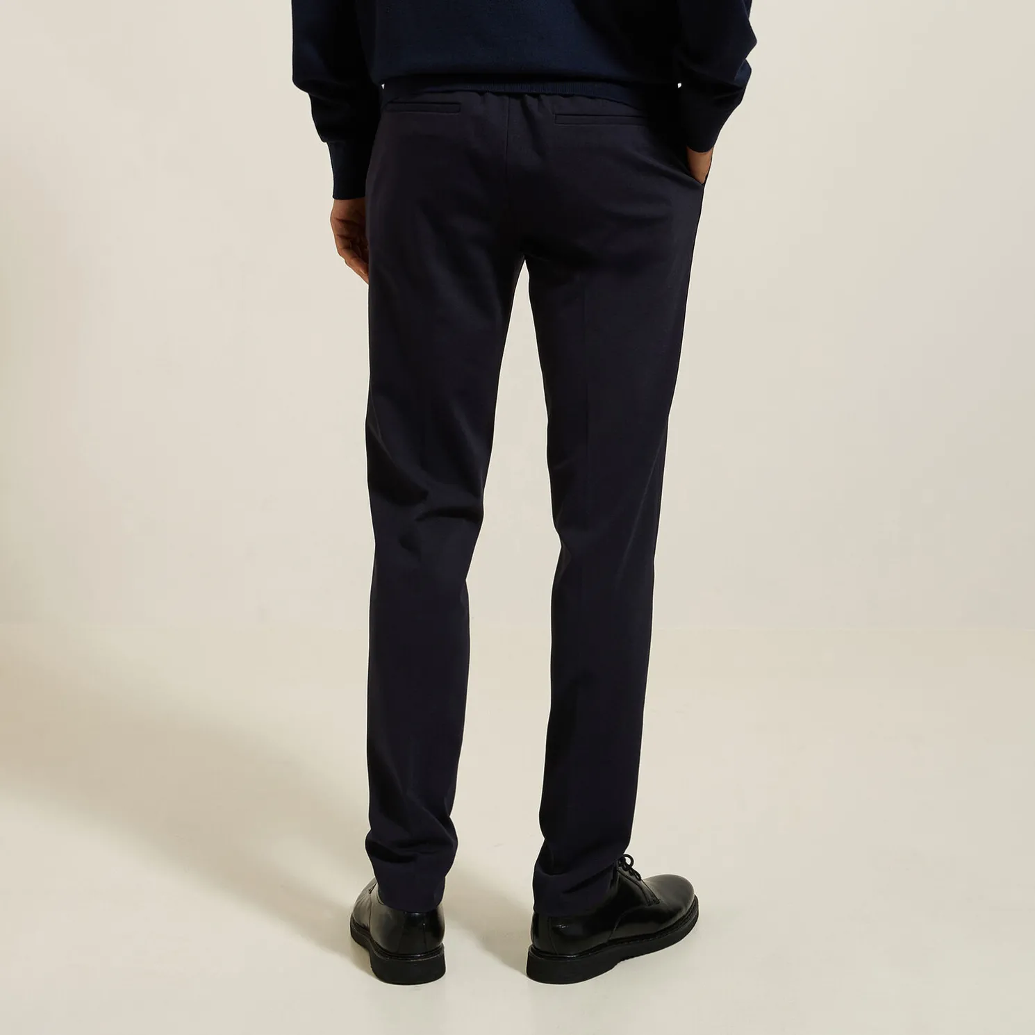 Slim kostuumbroek in tricot