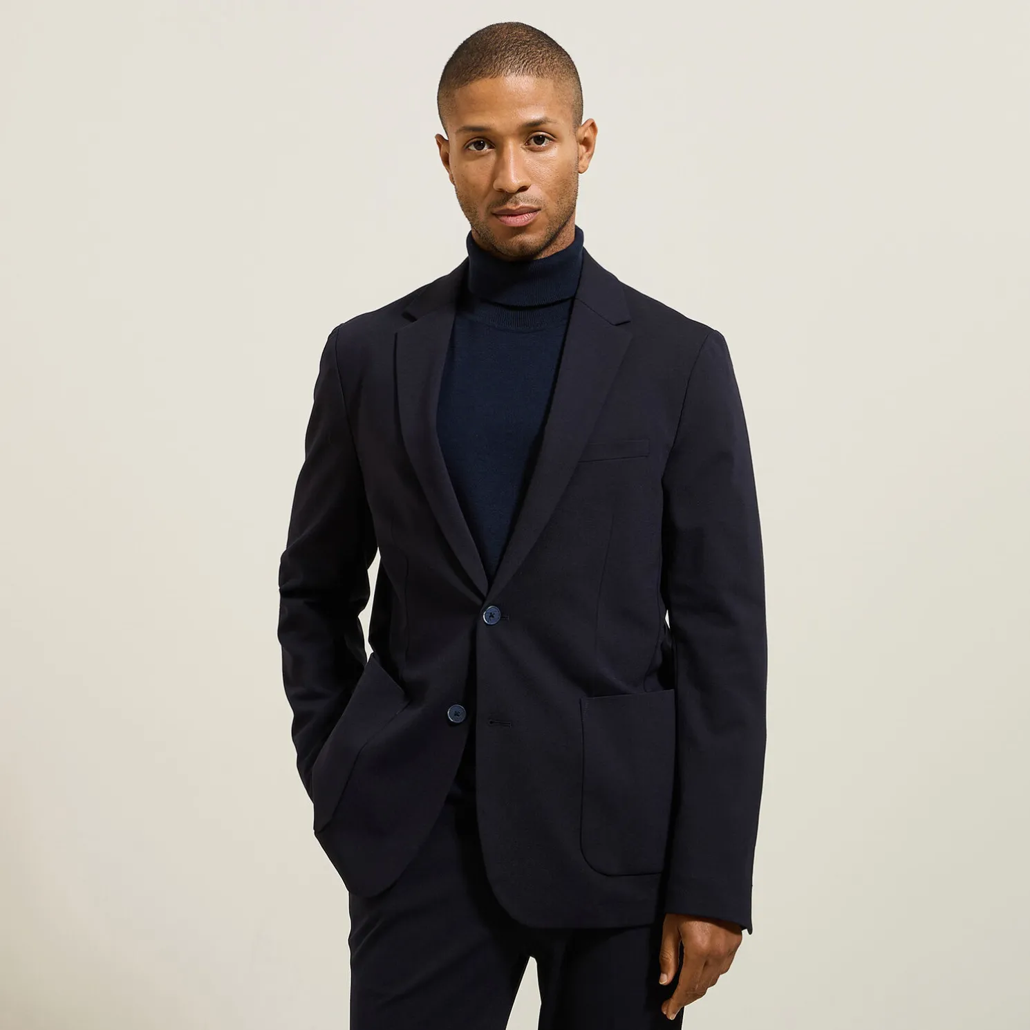 Slim kostuumvest in tricot