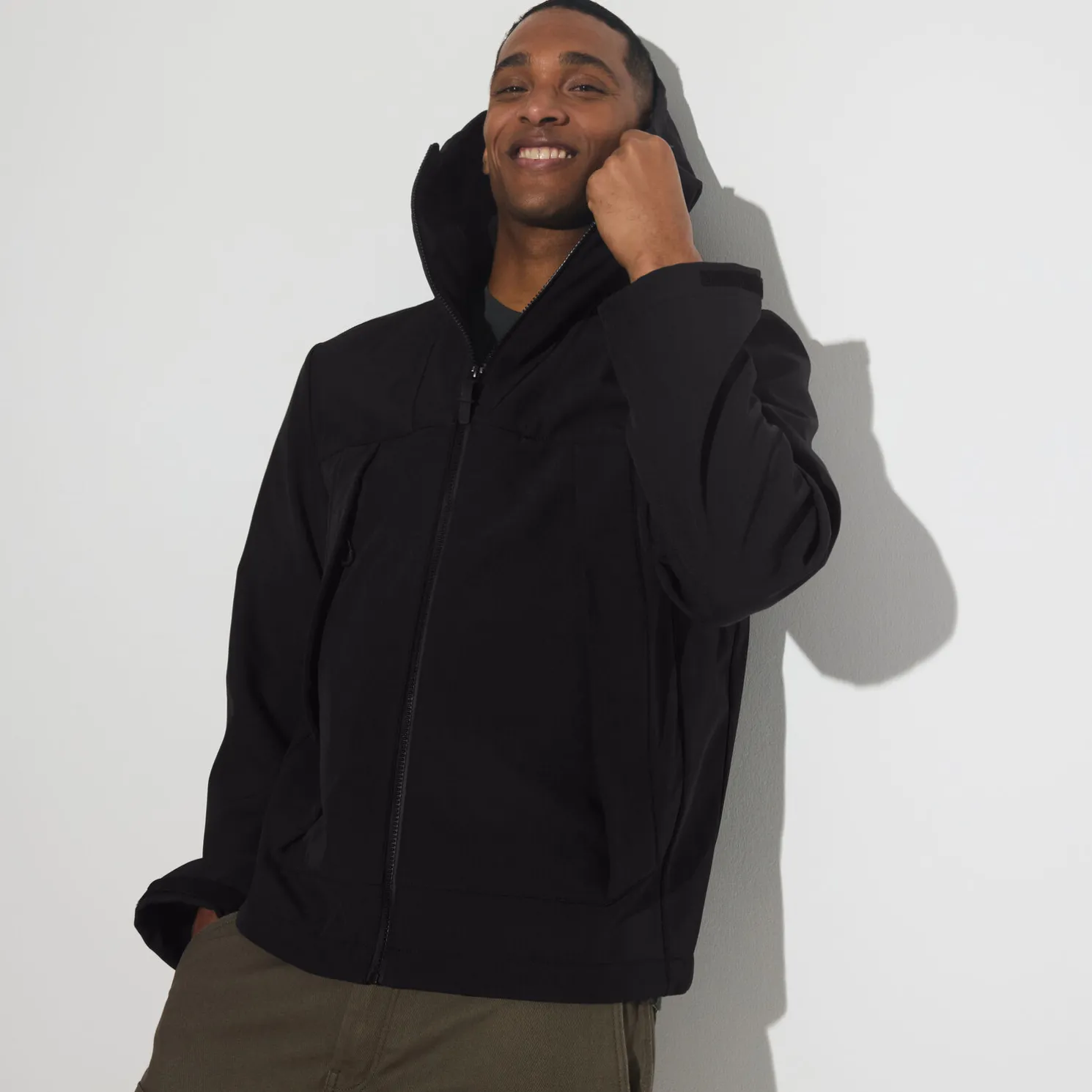 Softshell jack met kap