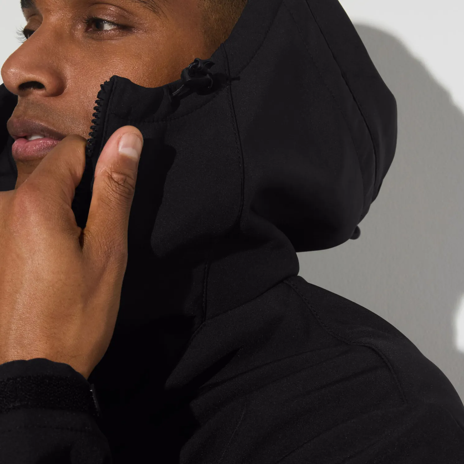 Softshell jack met kap