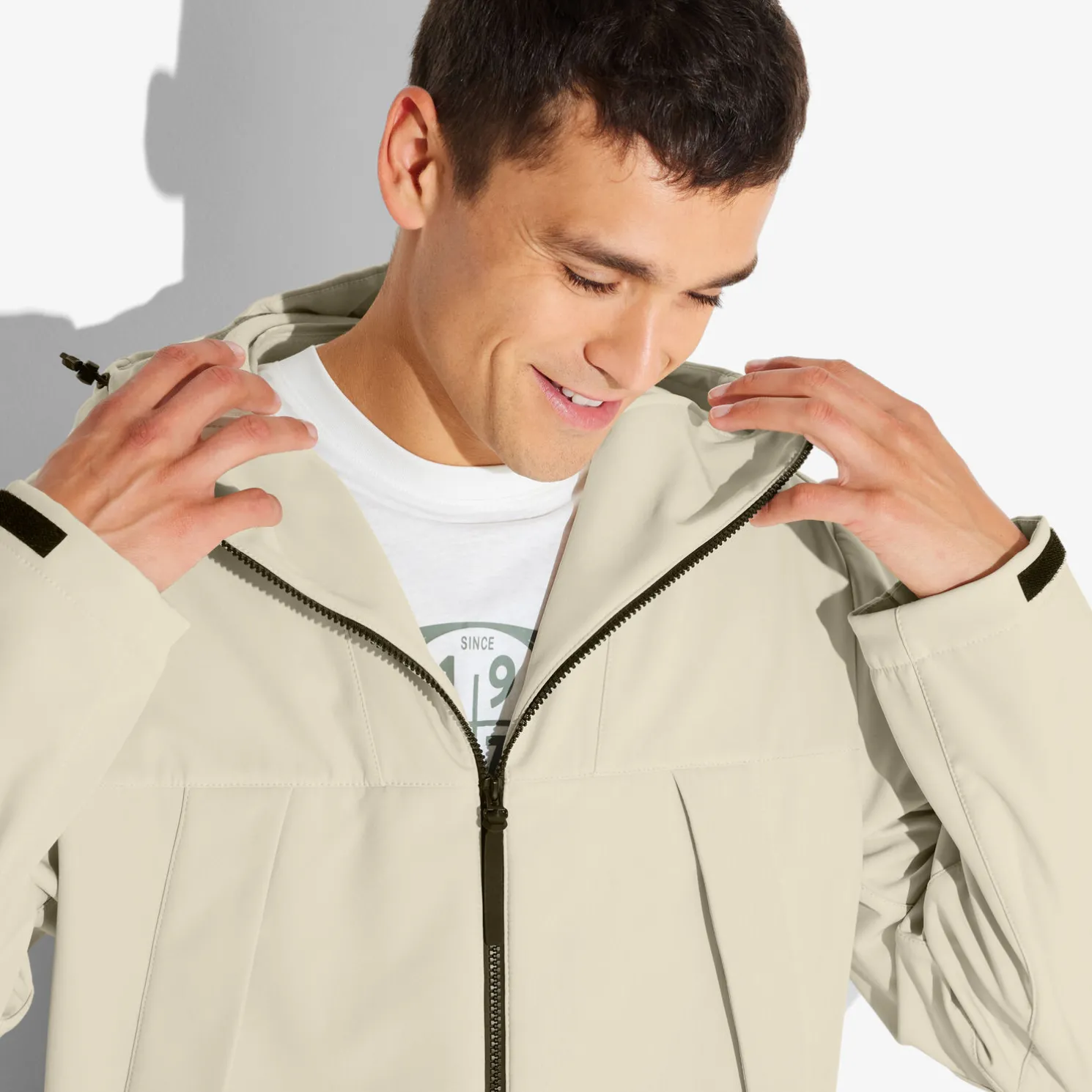 Softshell jack met kap