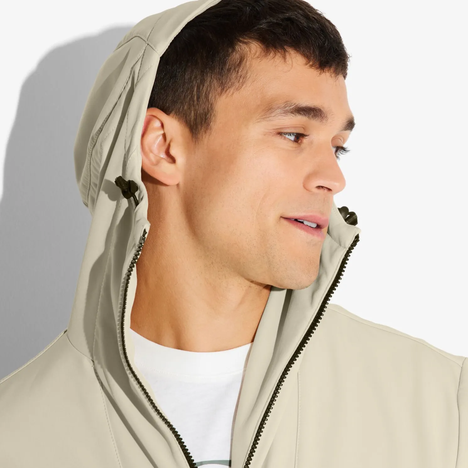 Softshell jack met kap