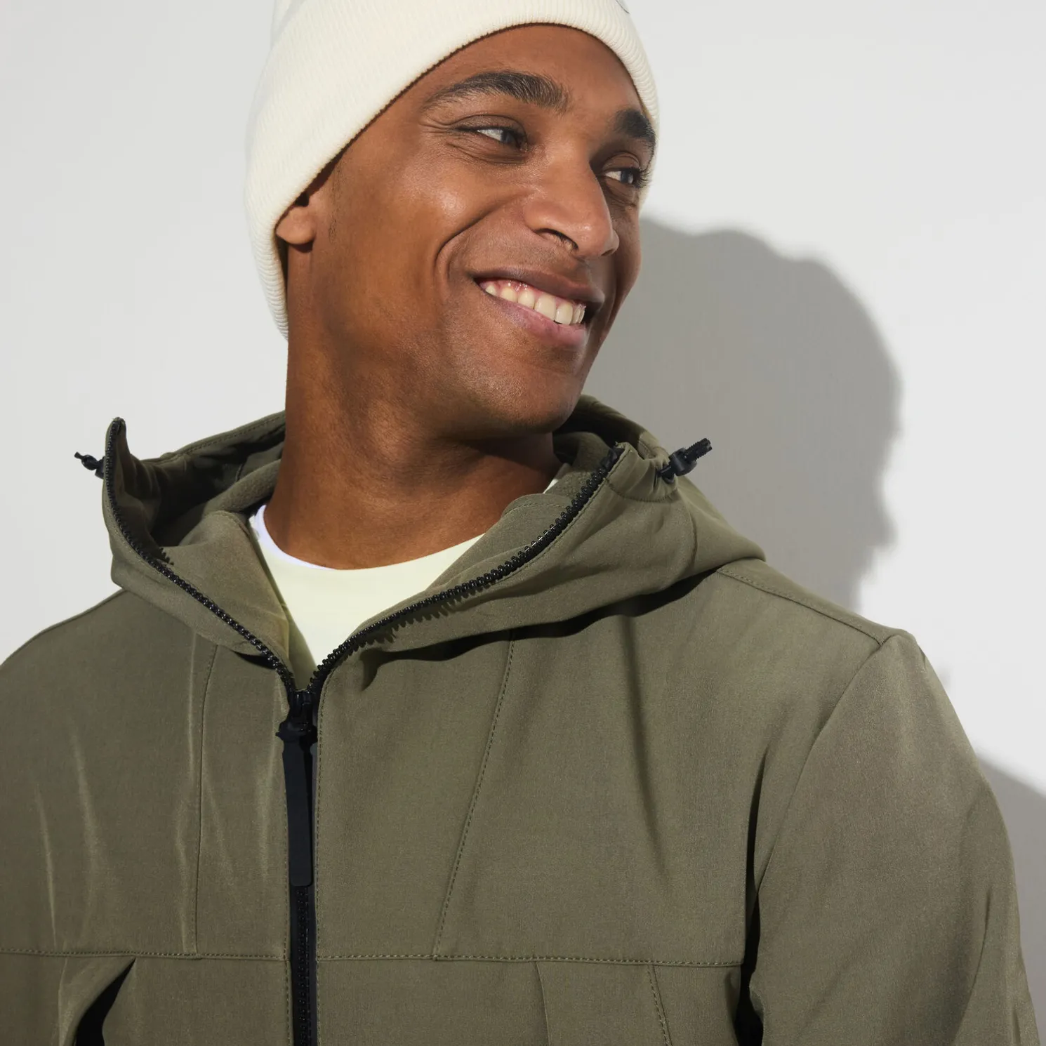 Softshell jack met kap