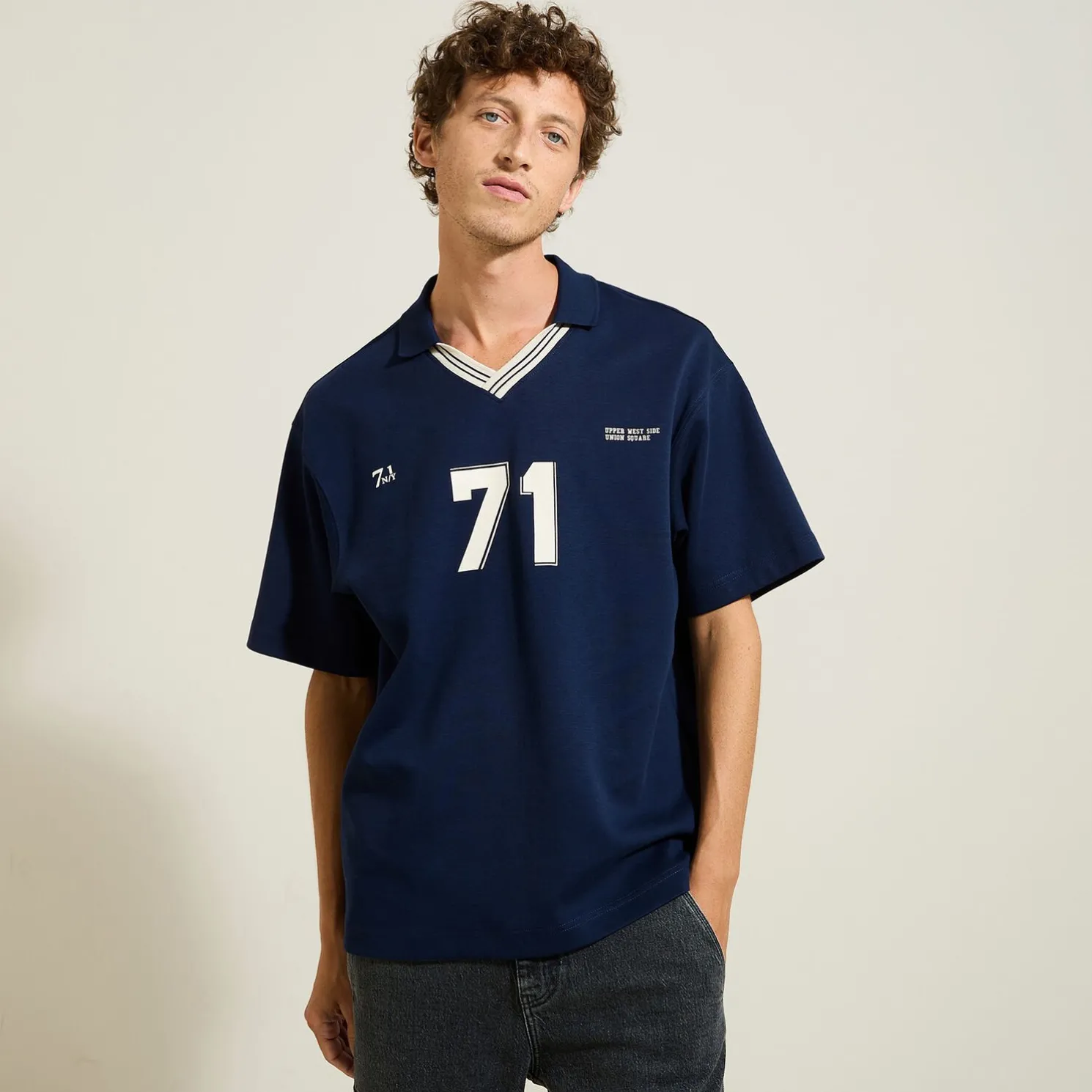 Sportief T-shirt met polokraag