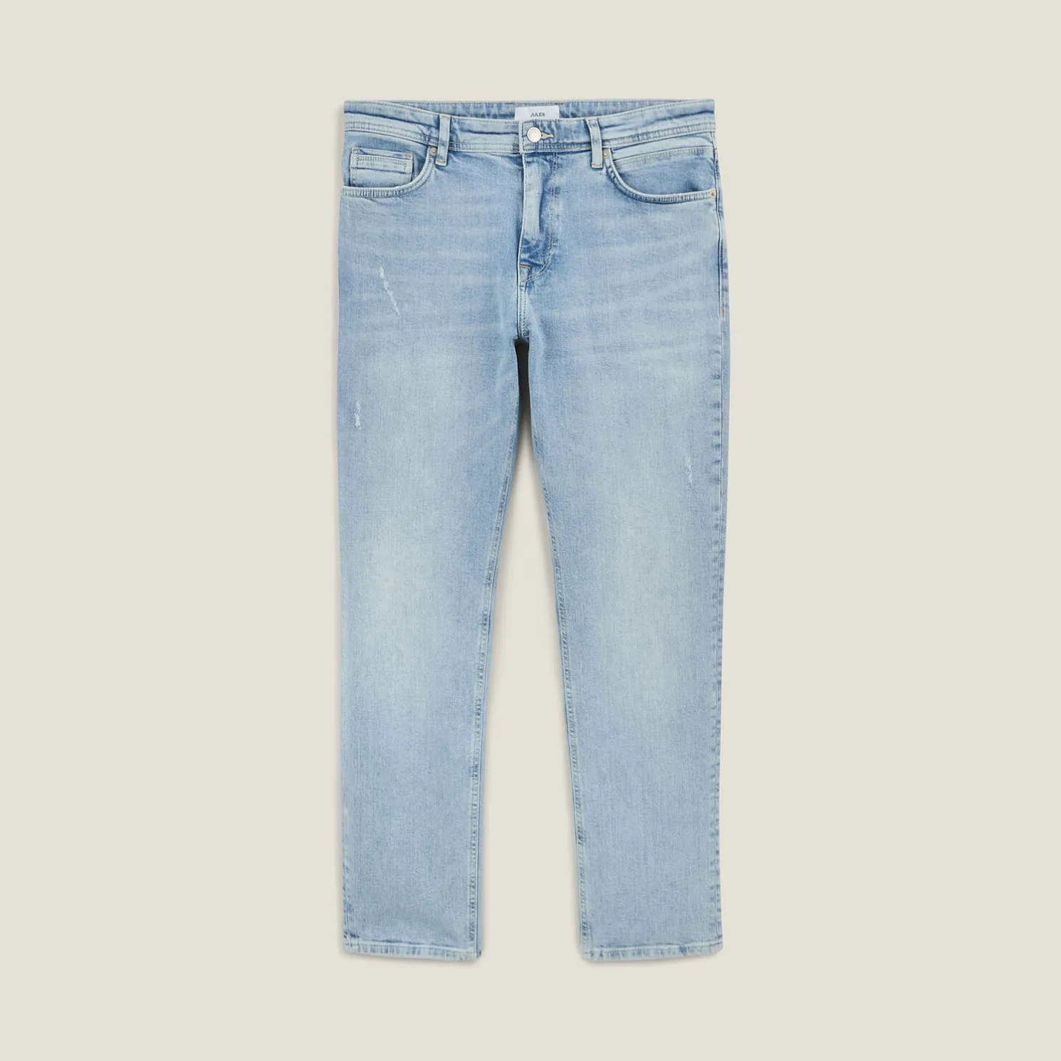 Straight, gebleekte jeans, 3 lengtes