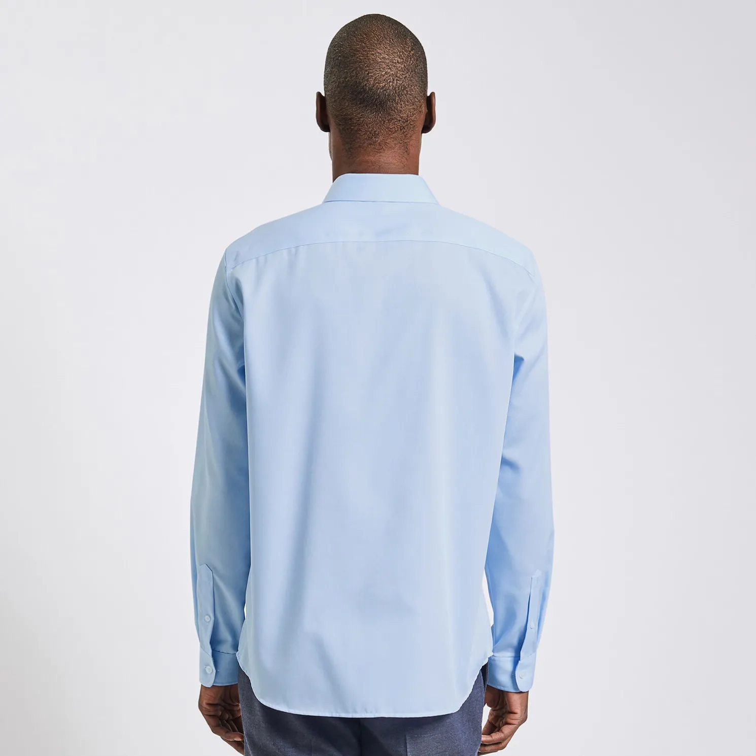 Strijkvrij regular effen hemd in katoen