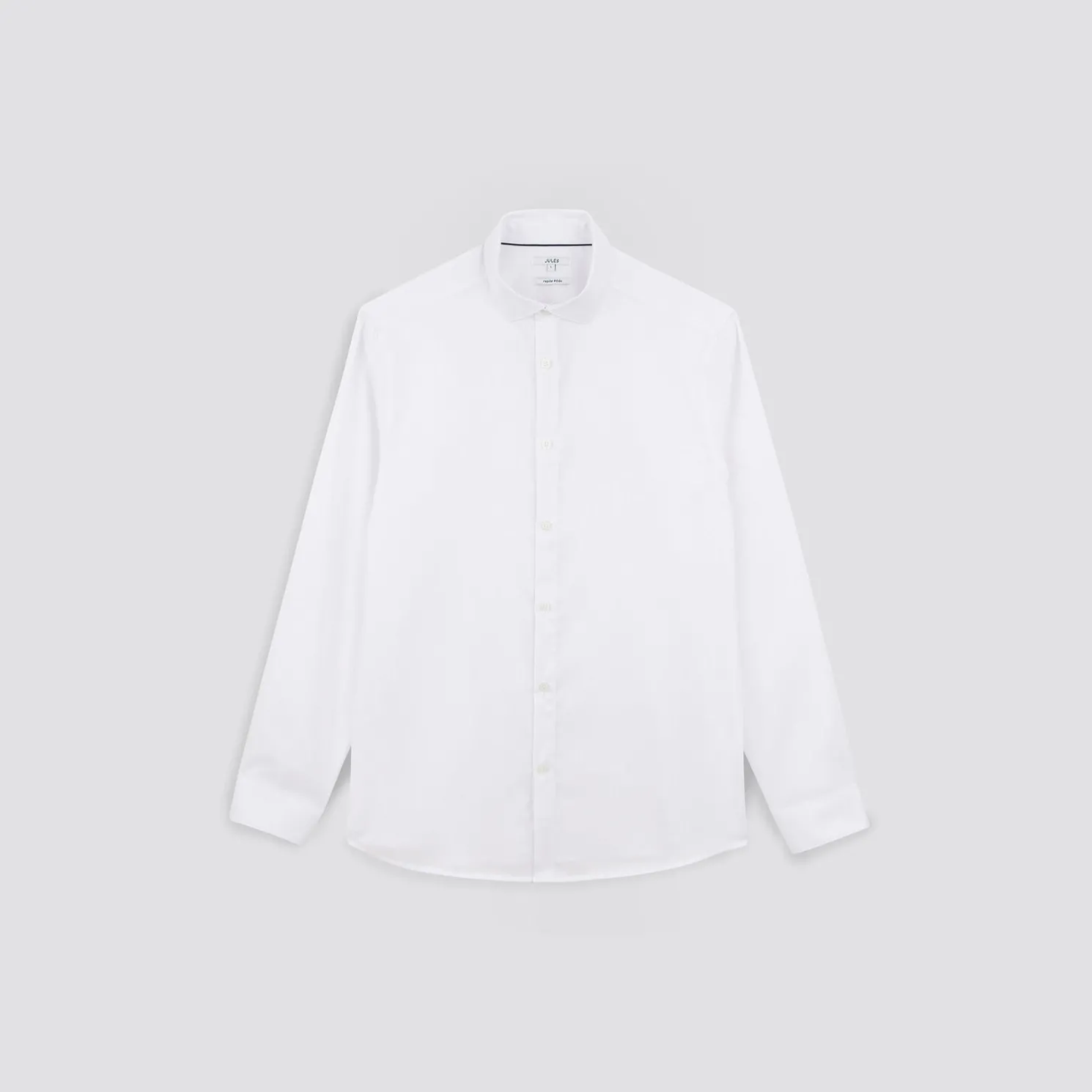 Strijkvrij regular effen hemd in katoen