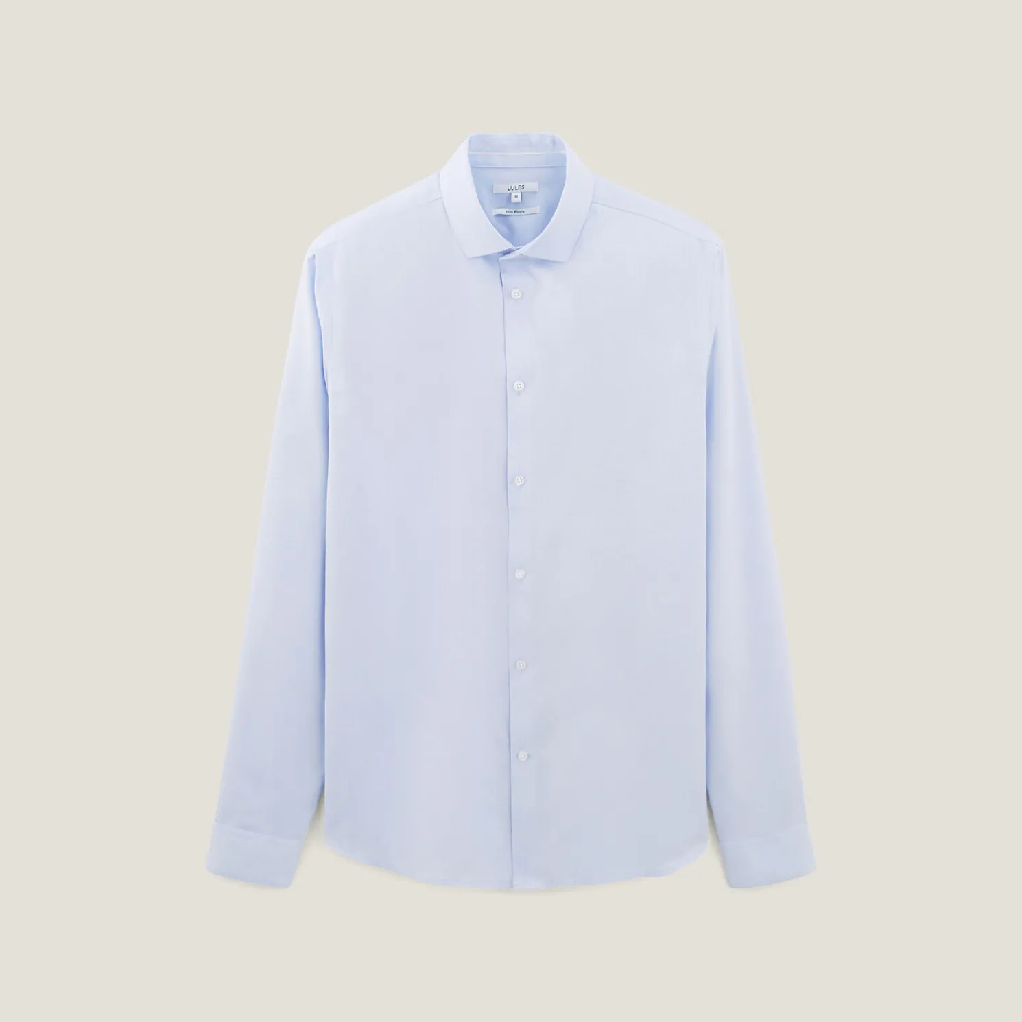 Strijkvrij slim effen hemd in katoen