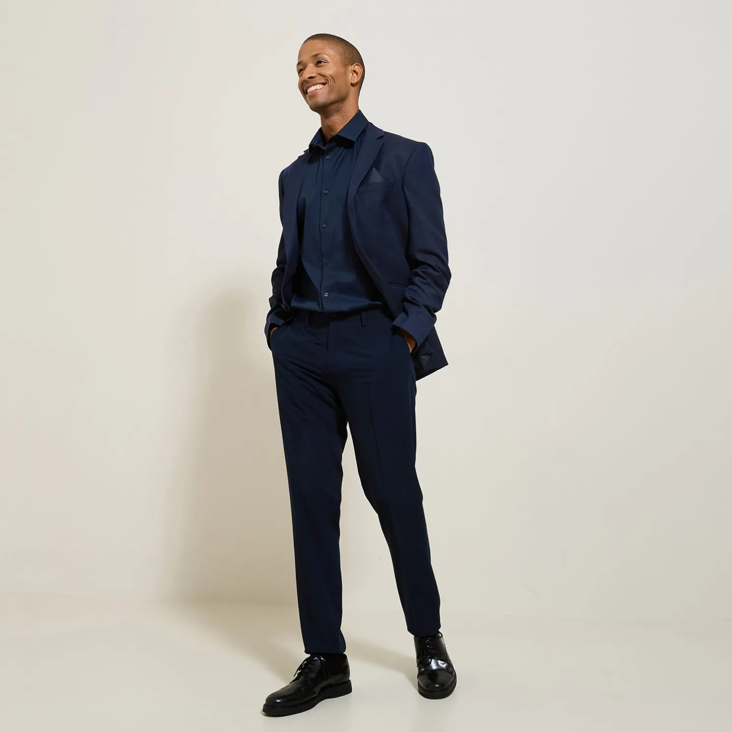 Strijkvrij slim effen hemd in katoen