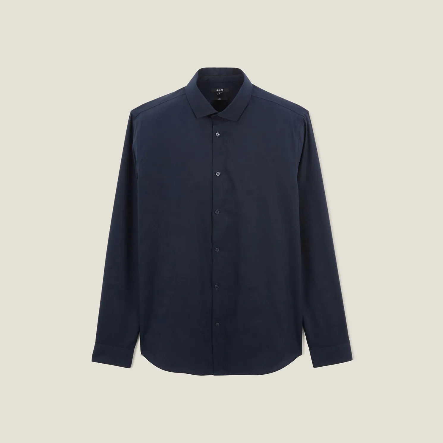 Strijkvrij slim effen hemd in katoen