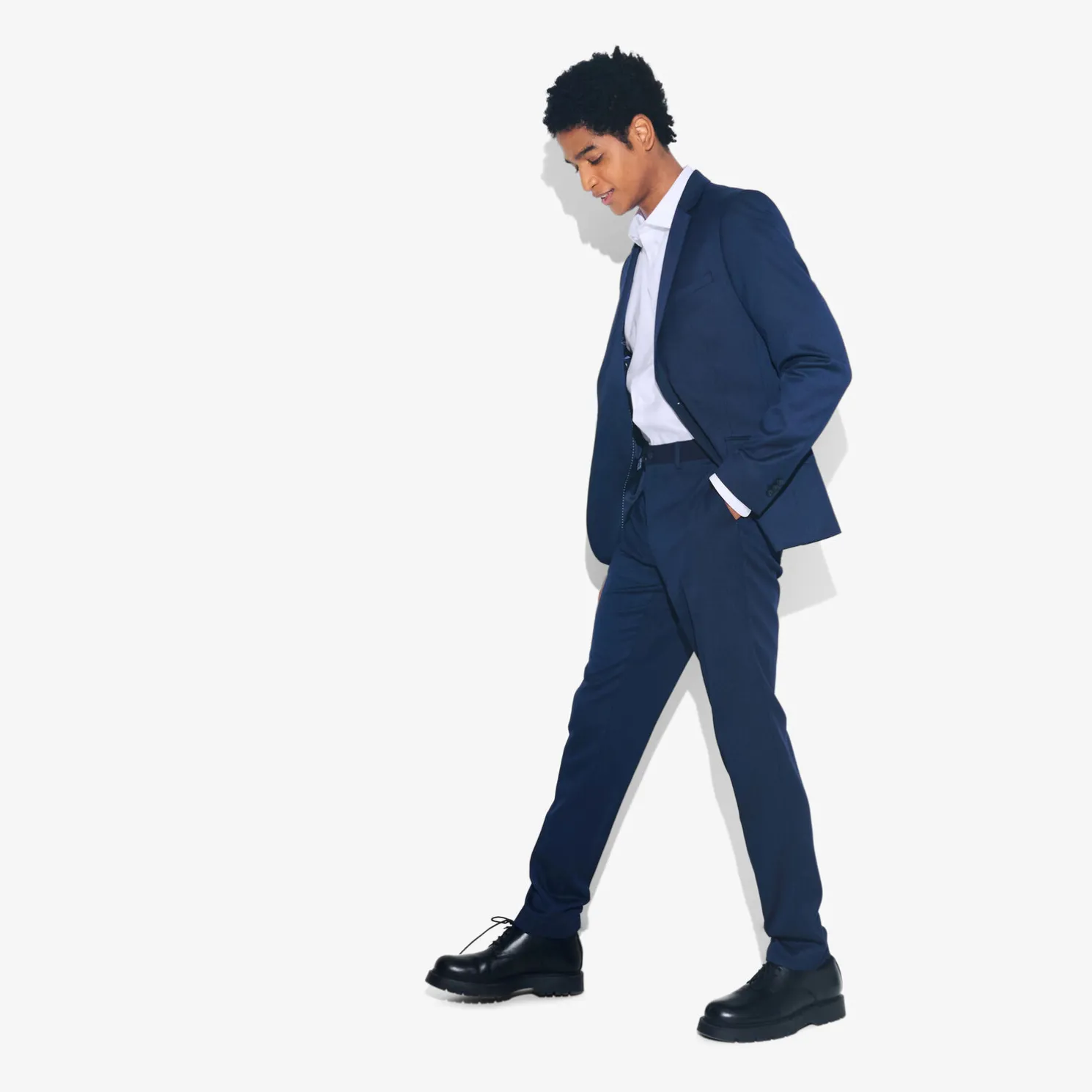 Strijkvrij slim effen hemd in katoen