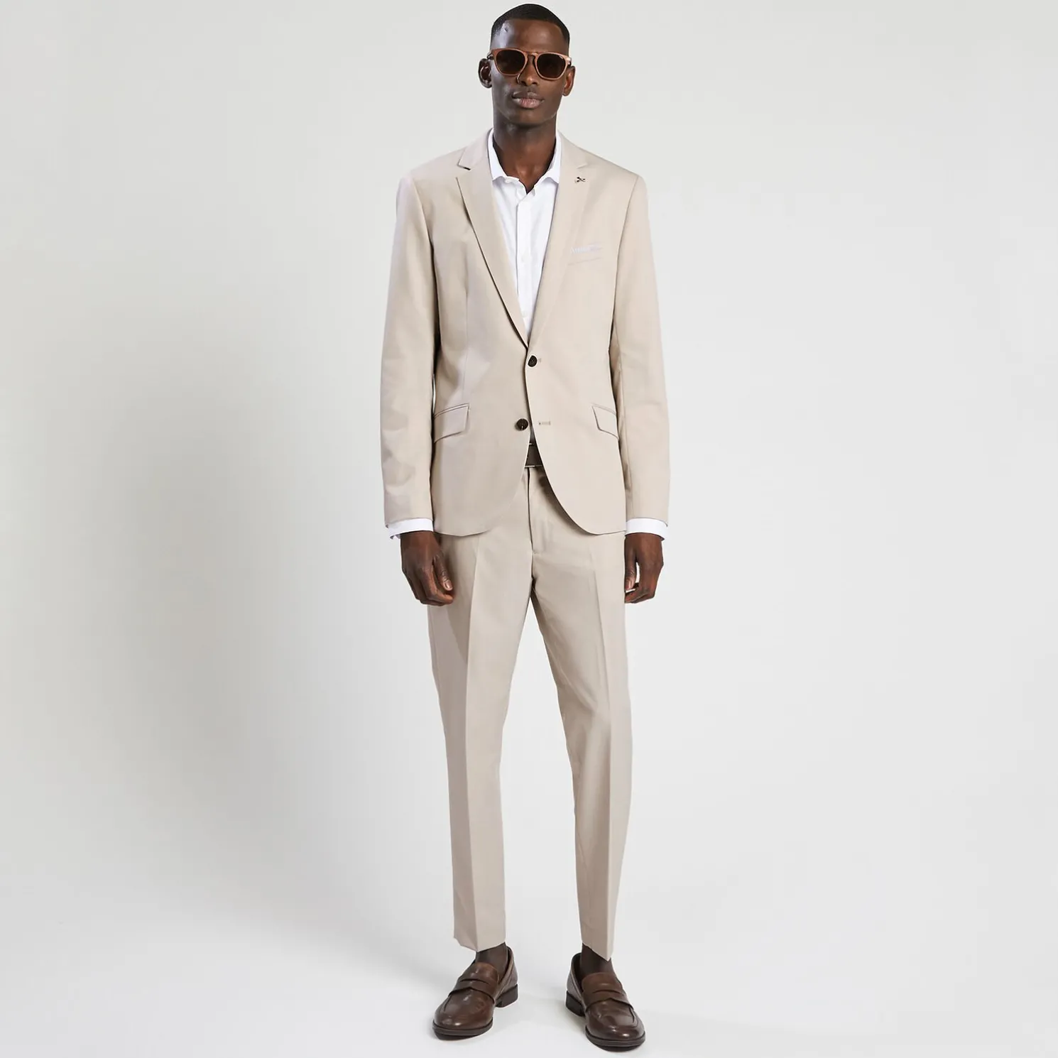 Strijkvrij slim effen hemd in katoen