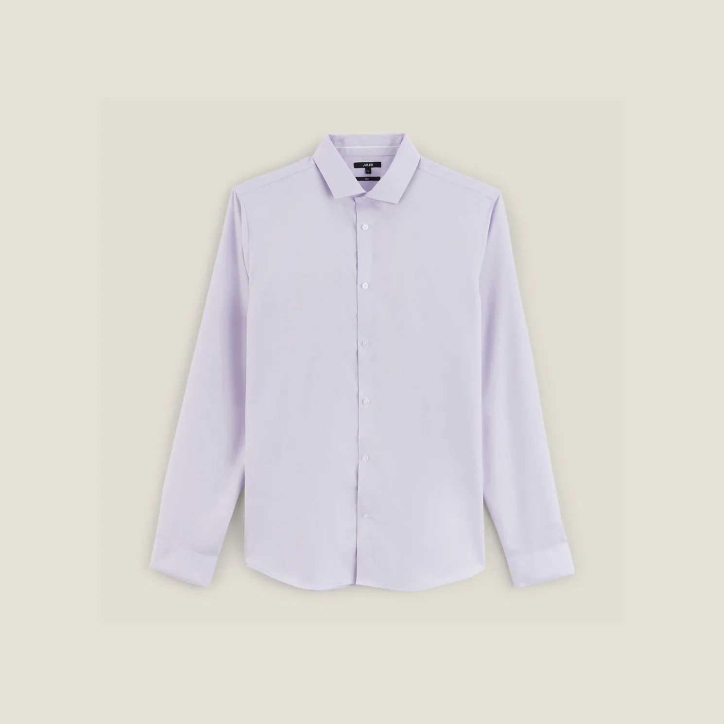 Strijkvrij slim effen hemd in katoen