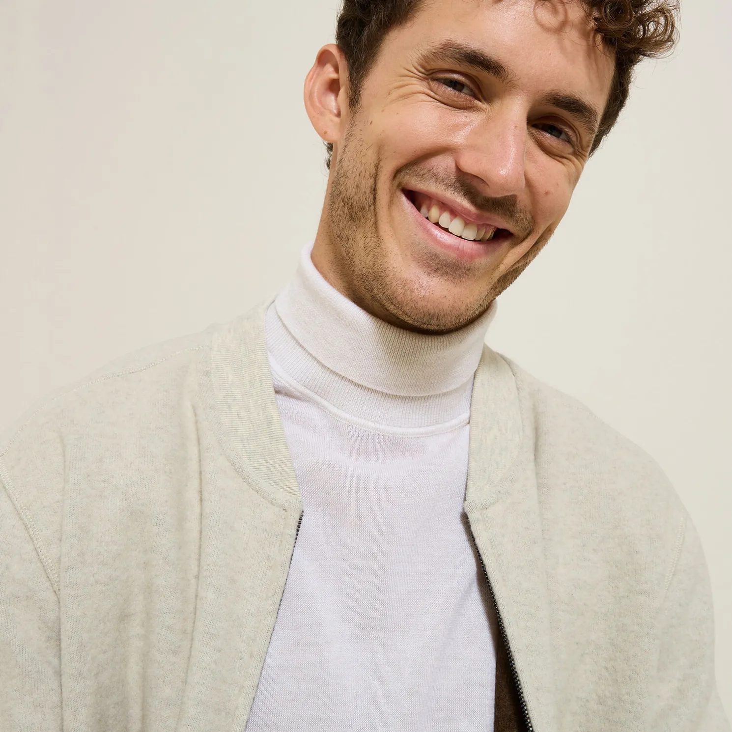 Sweater in tricot met rits