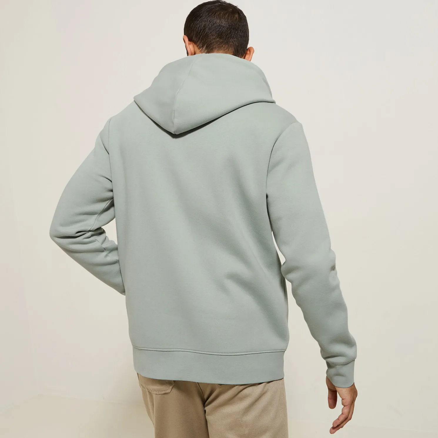 Sweater met kap en rits