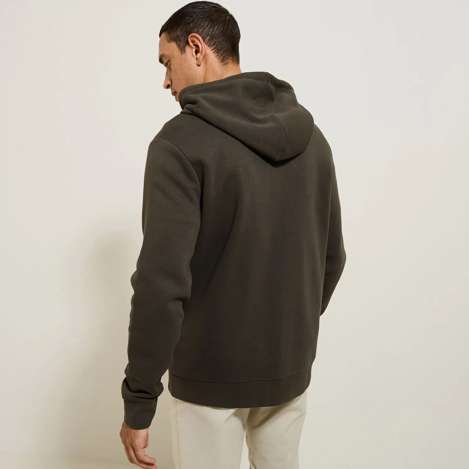 Sweater met kap en rits