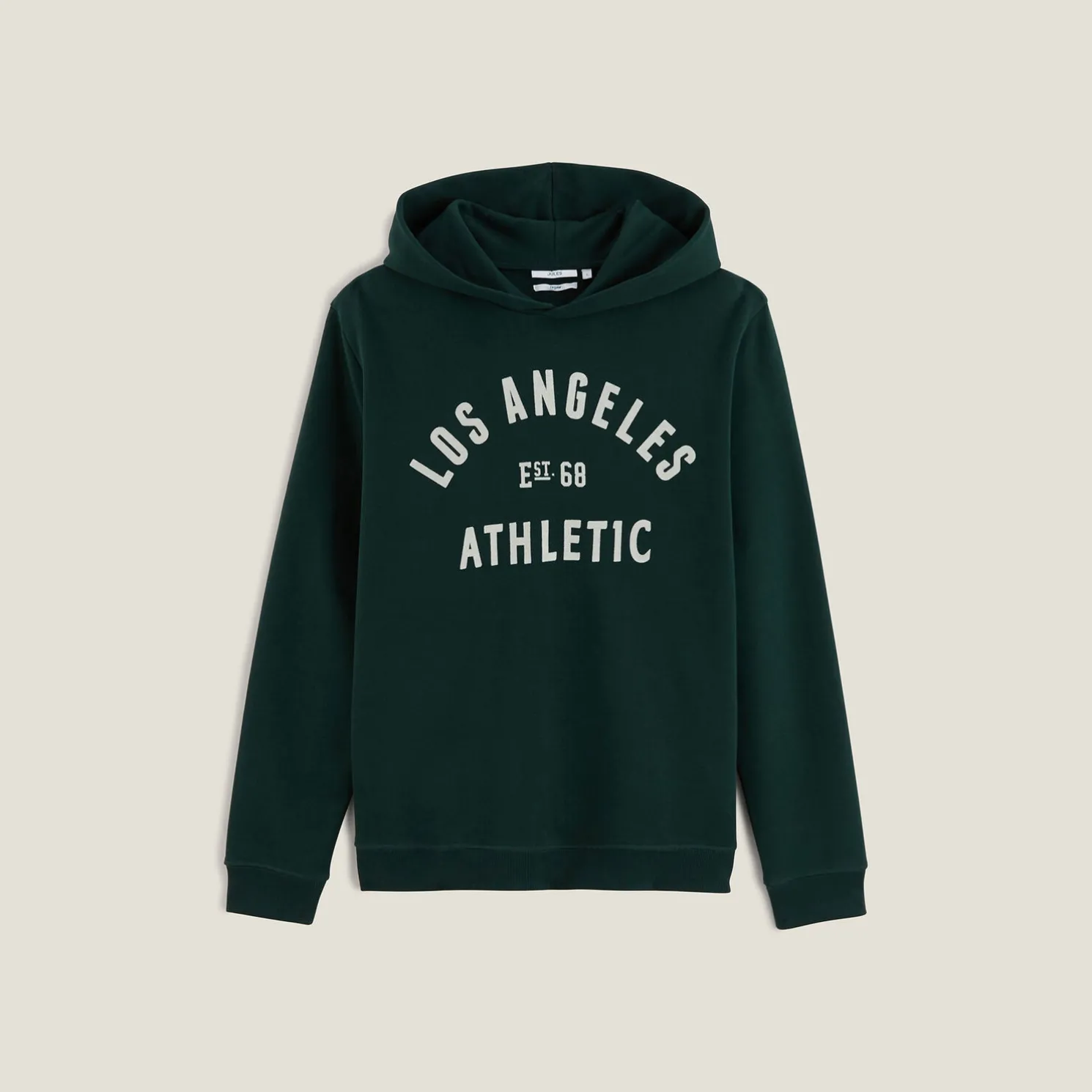 Sweater met kap, flockprint vooraan