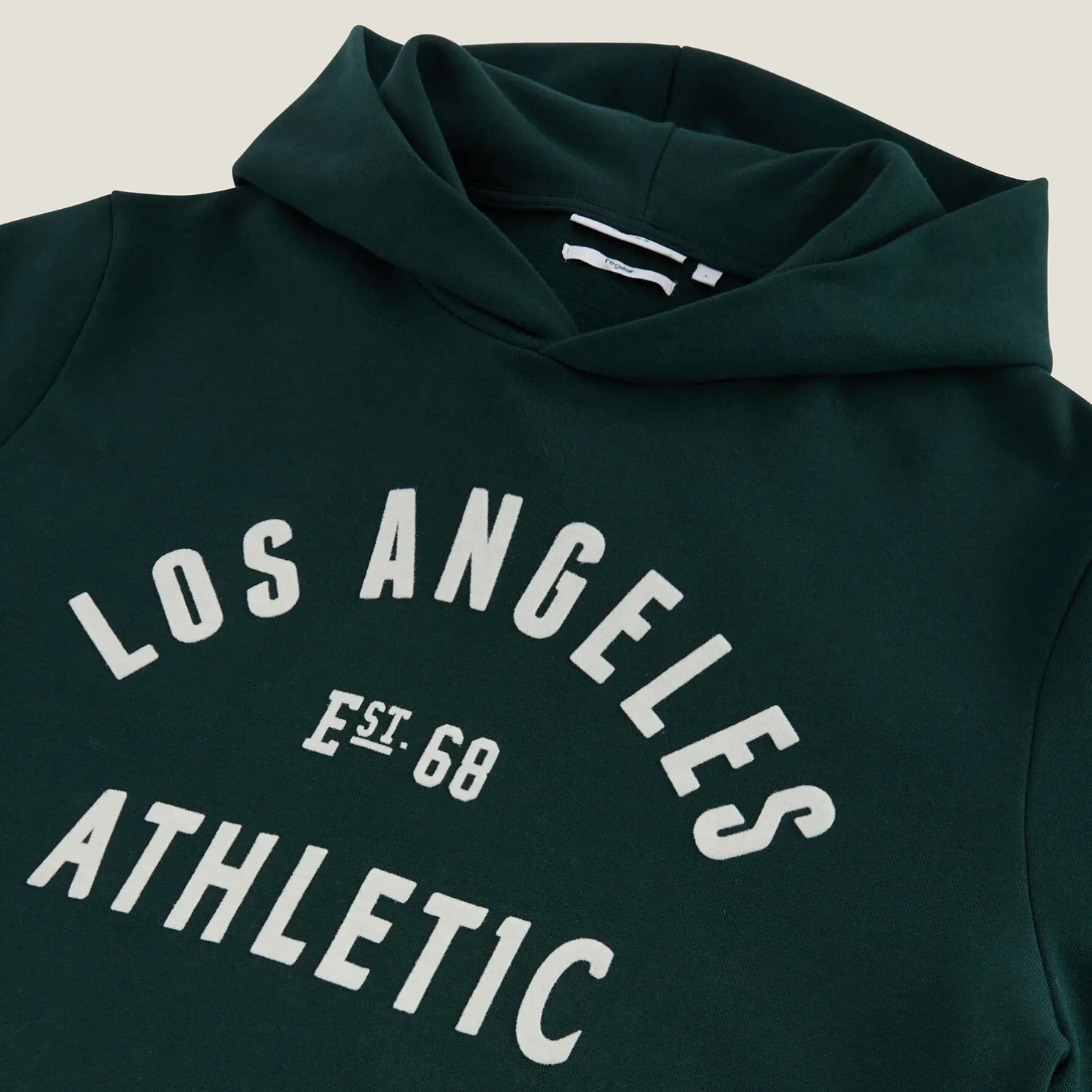 Sweater met kap, flockprint vooraan