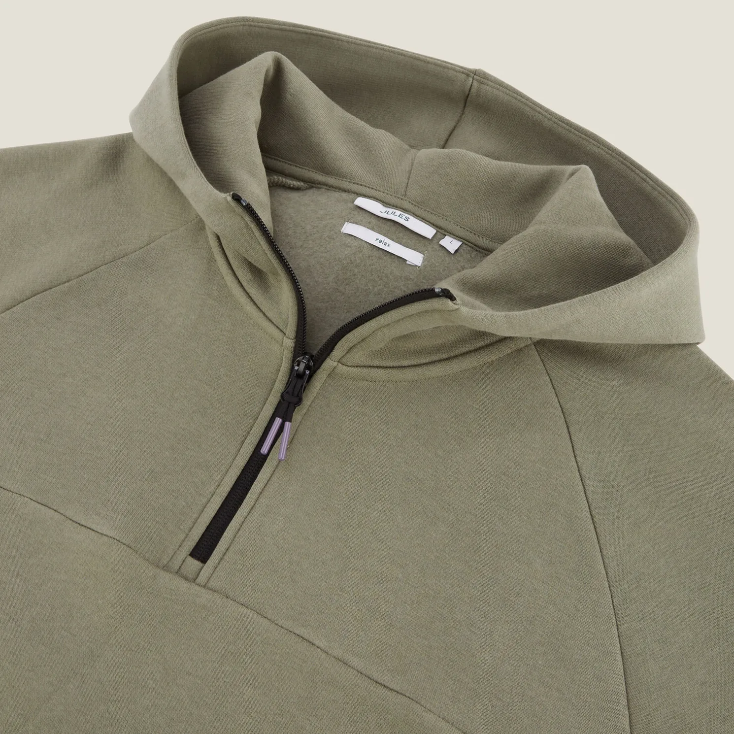 Sweater met kap in technische materie