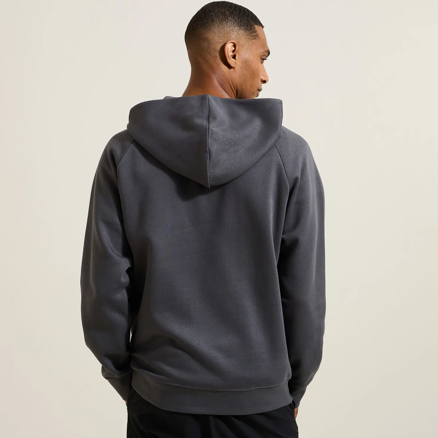 Sweater met kap in technische materie