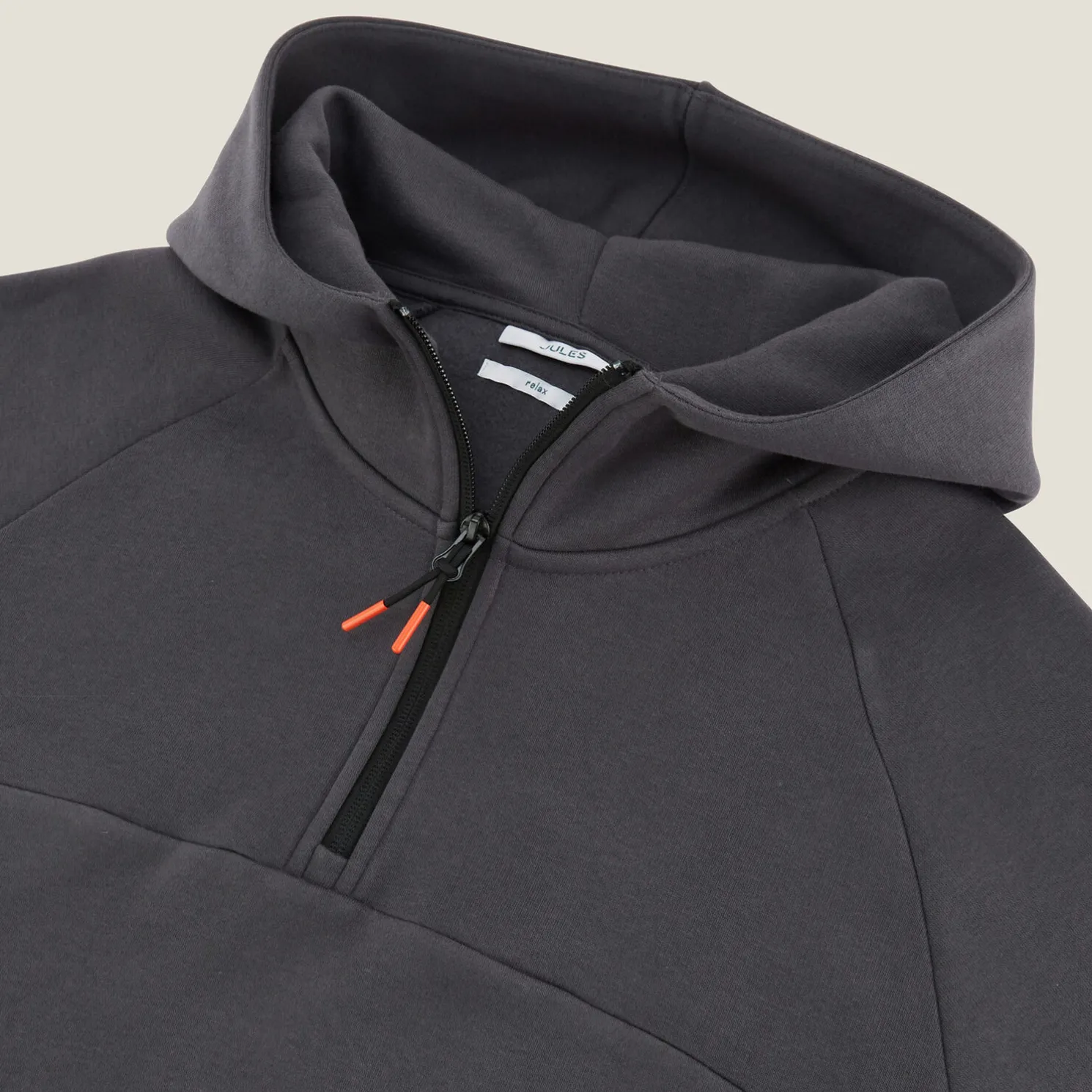 Sweater met kap in technische materie