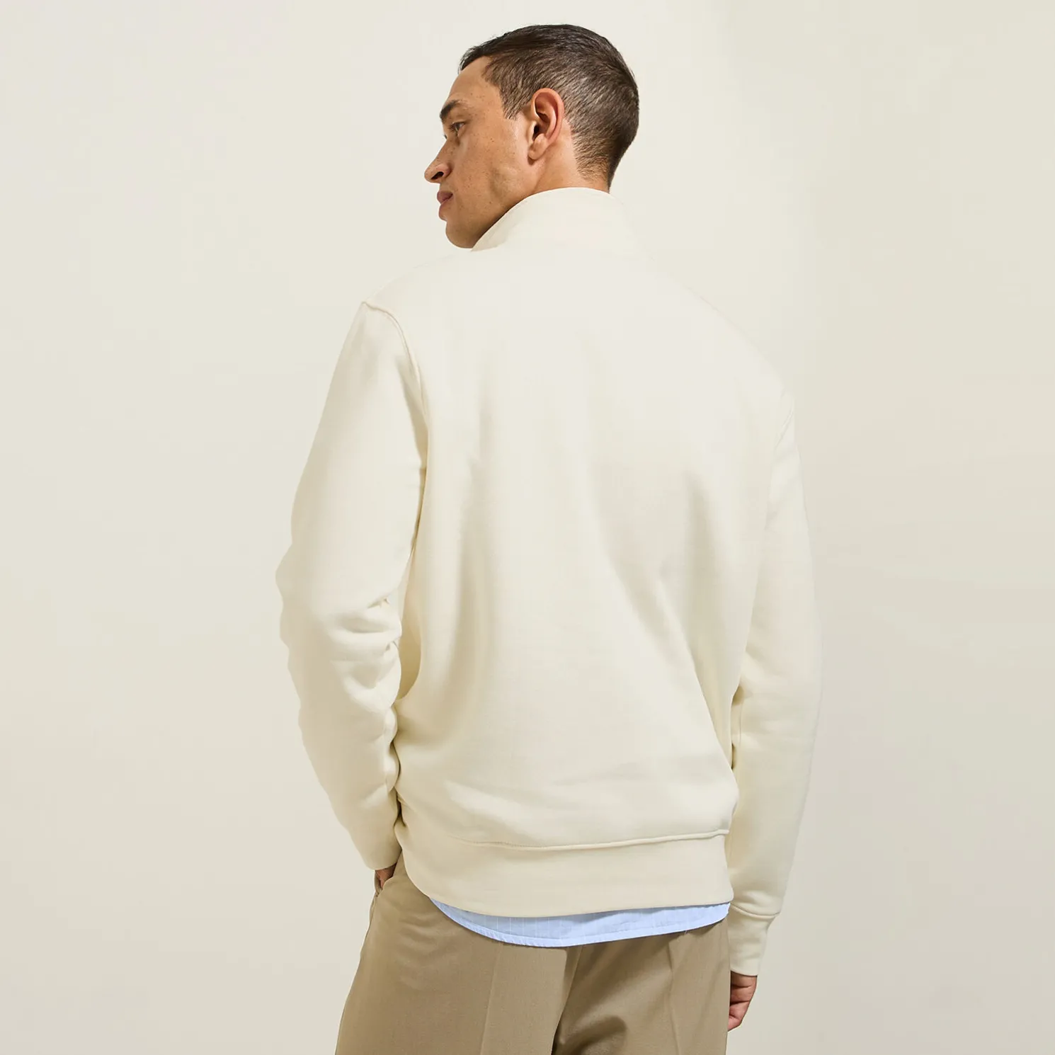 Sweater met opstaande ritskraag