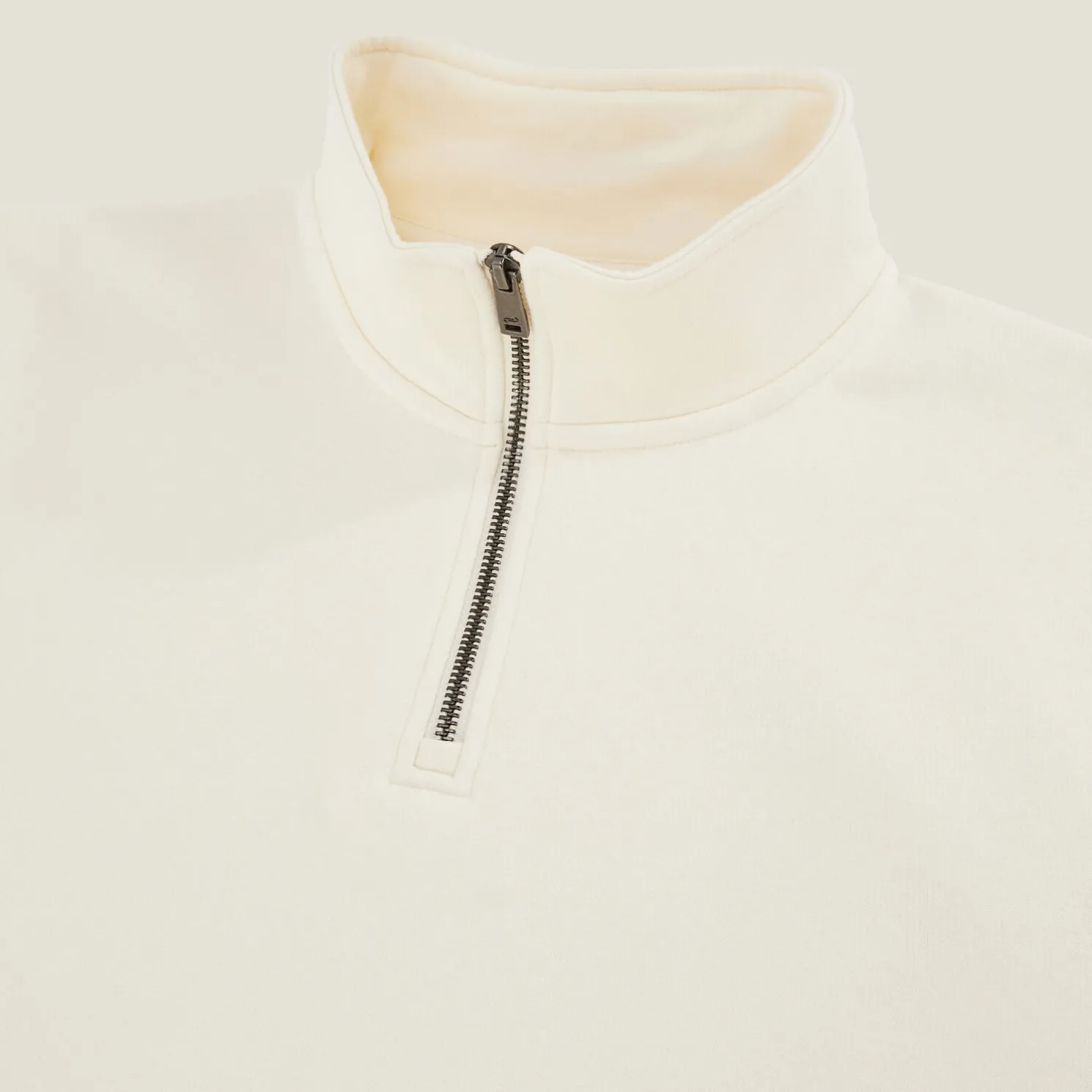 Sweater met opstaande ritskraag