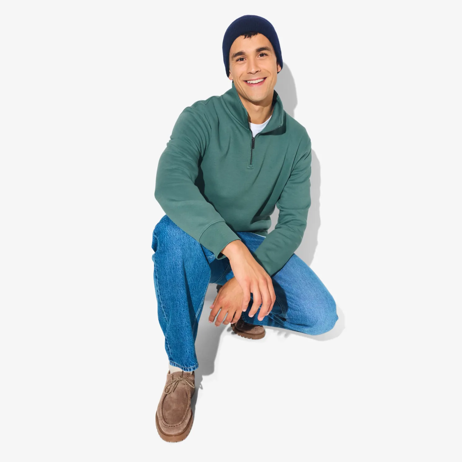 Sweater met opstaande ritskraag