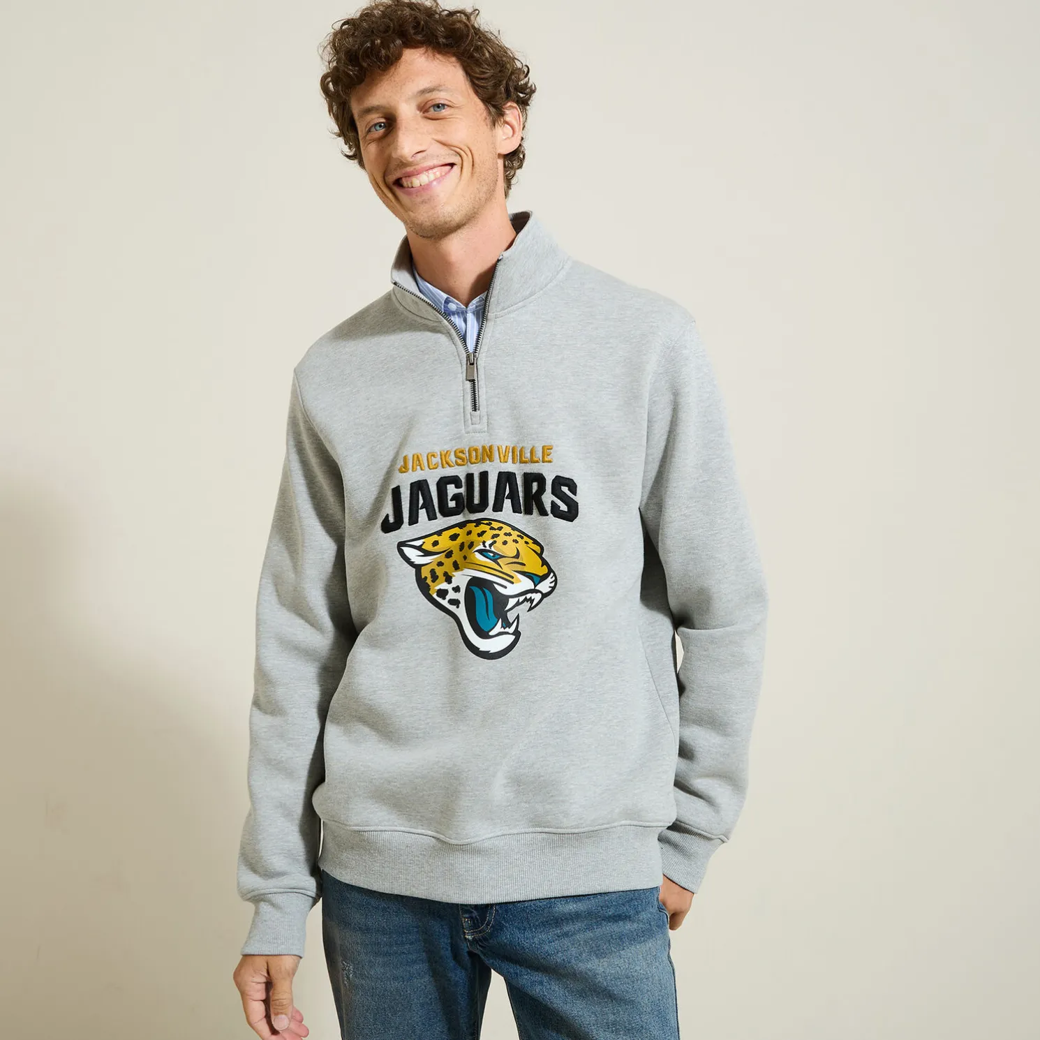 Sweater met opstaande kraag, NFL-licentie
