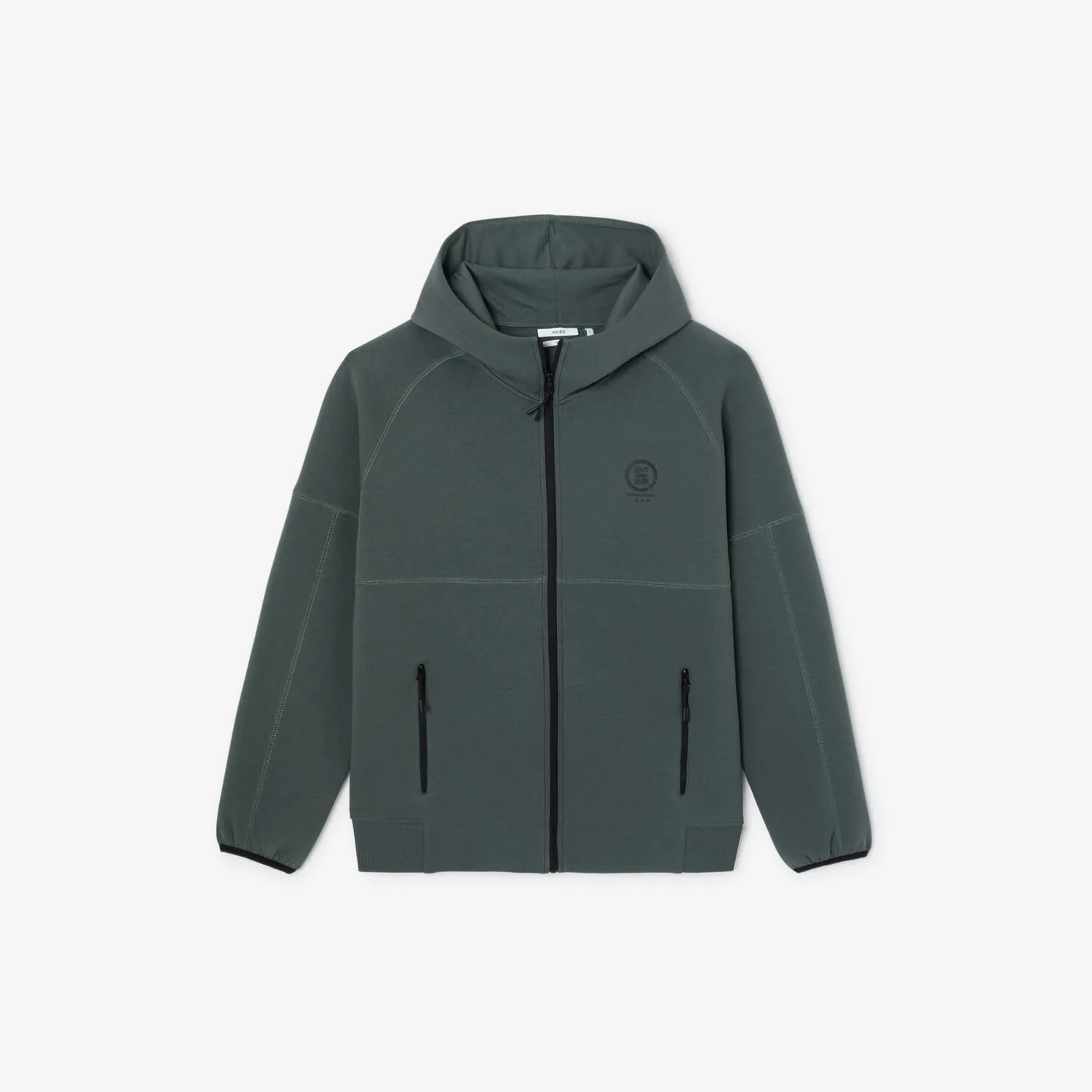 Sweater met rits en kap