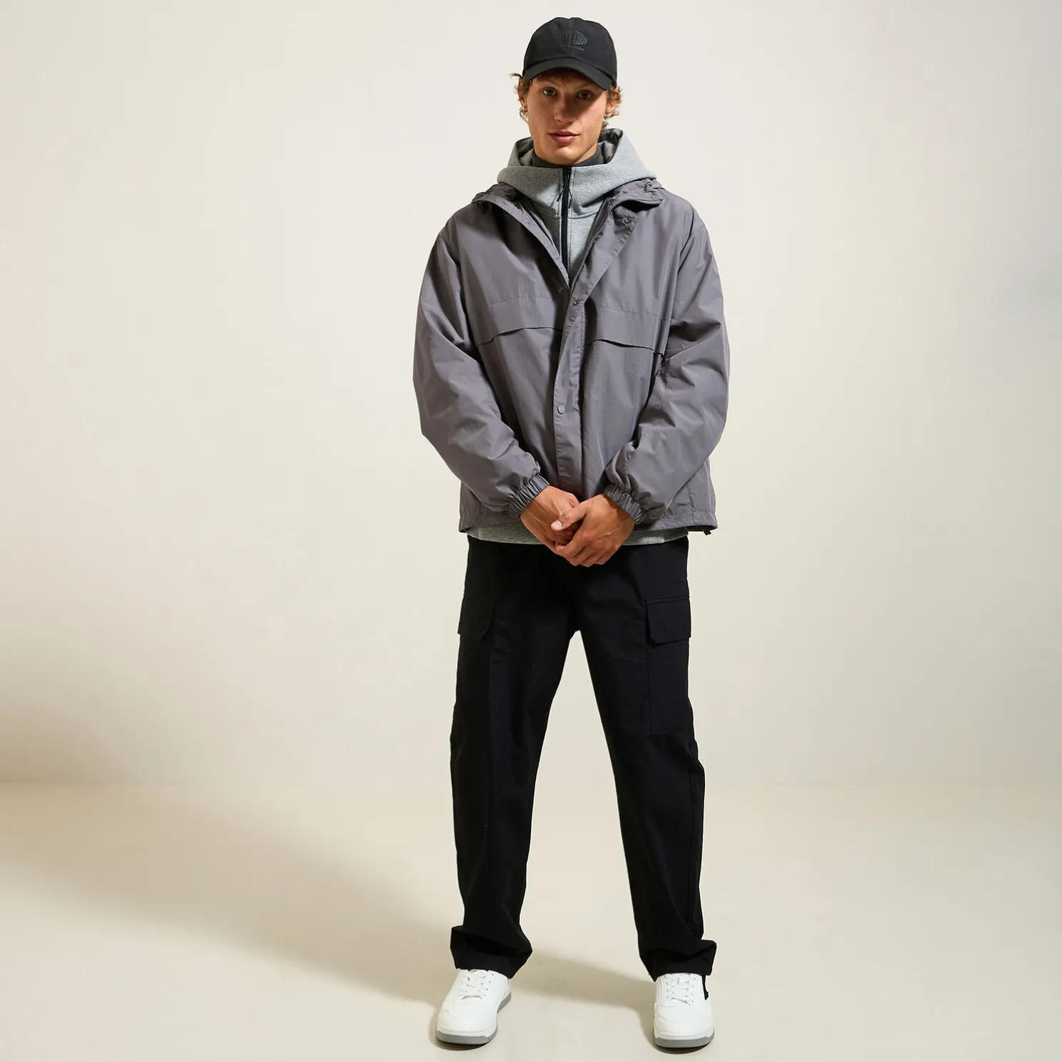 Sweater met rits en kap