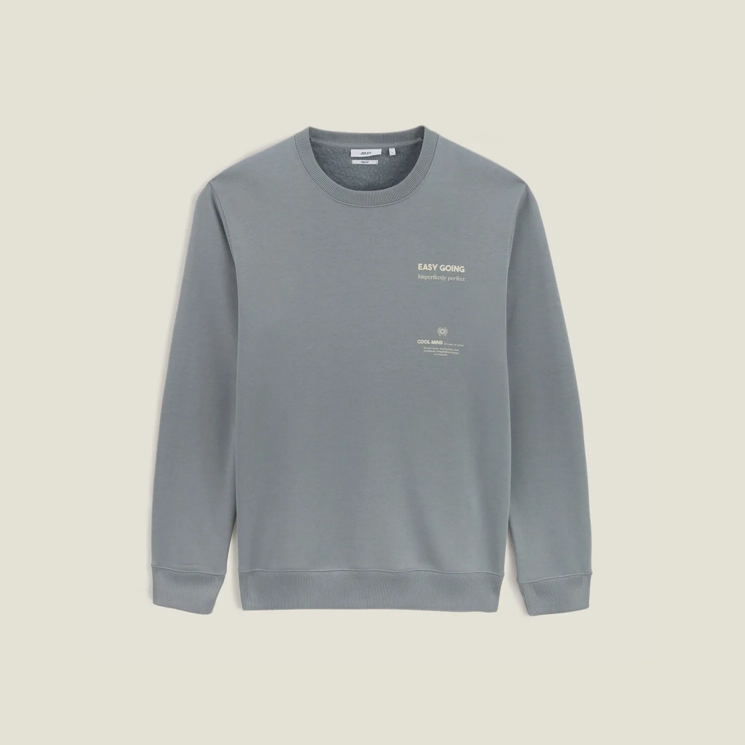 Sweater met ronde hals en print vooraan