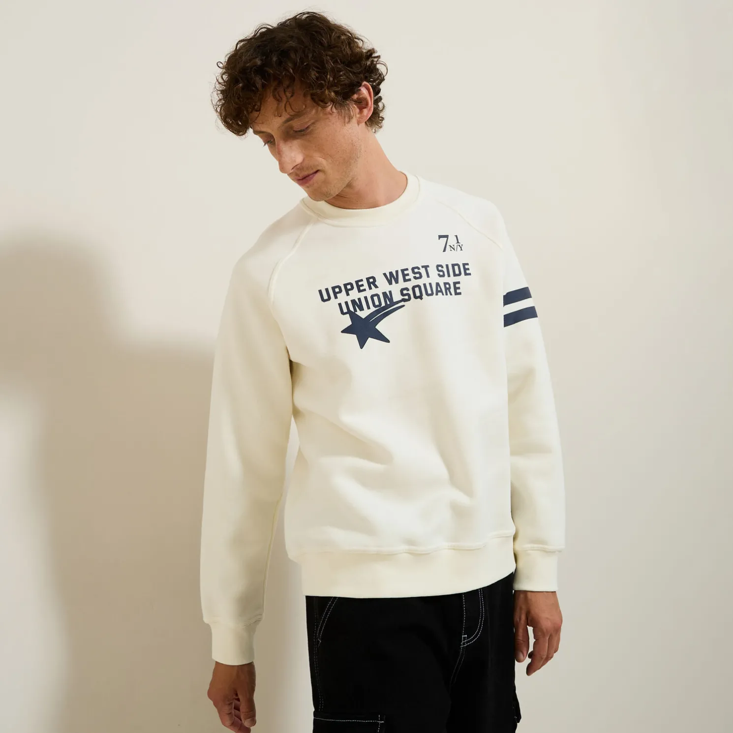 Sweater met ronde hals en print