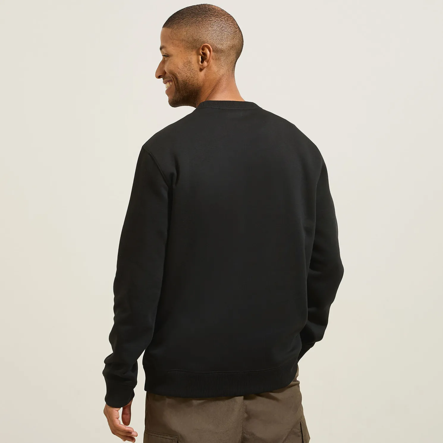 Sweater met ronde hals en print vooraan