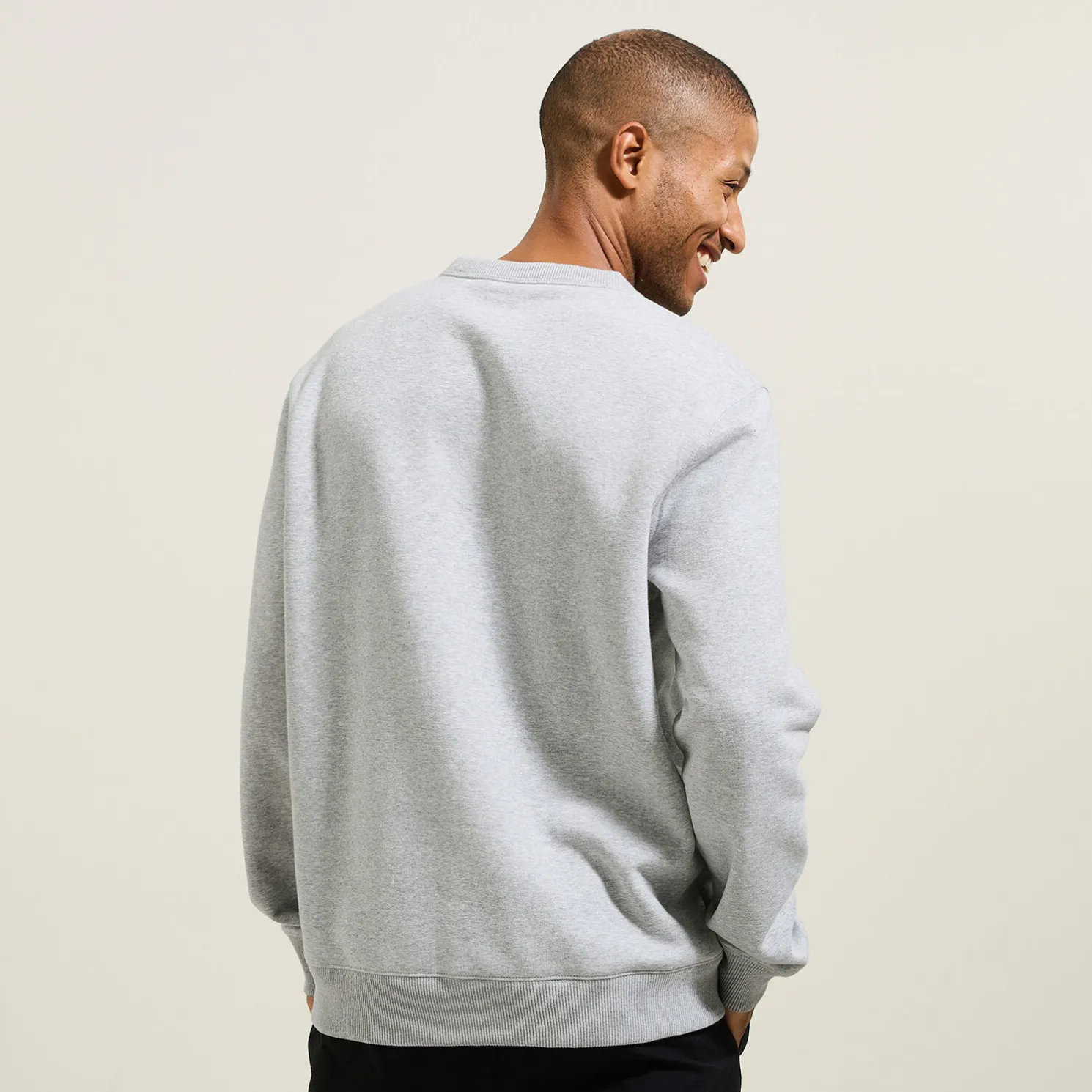 Sweater met ronde hals en print vooraan