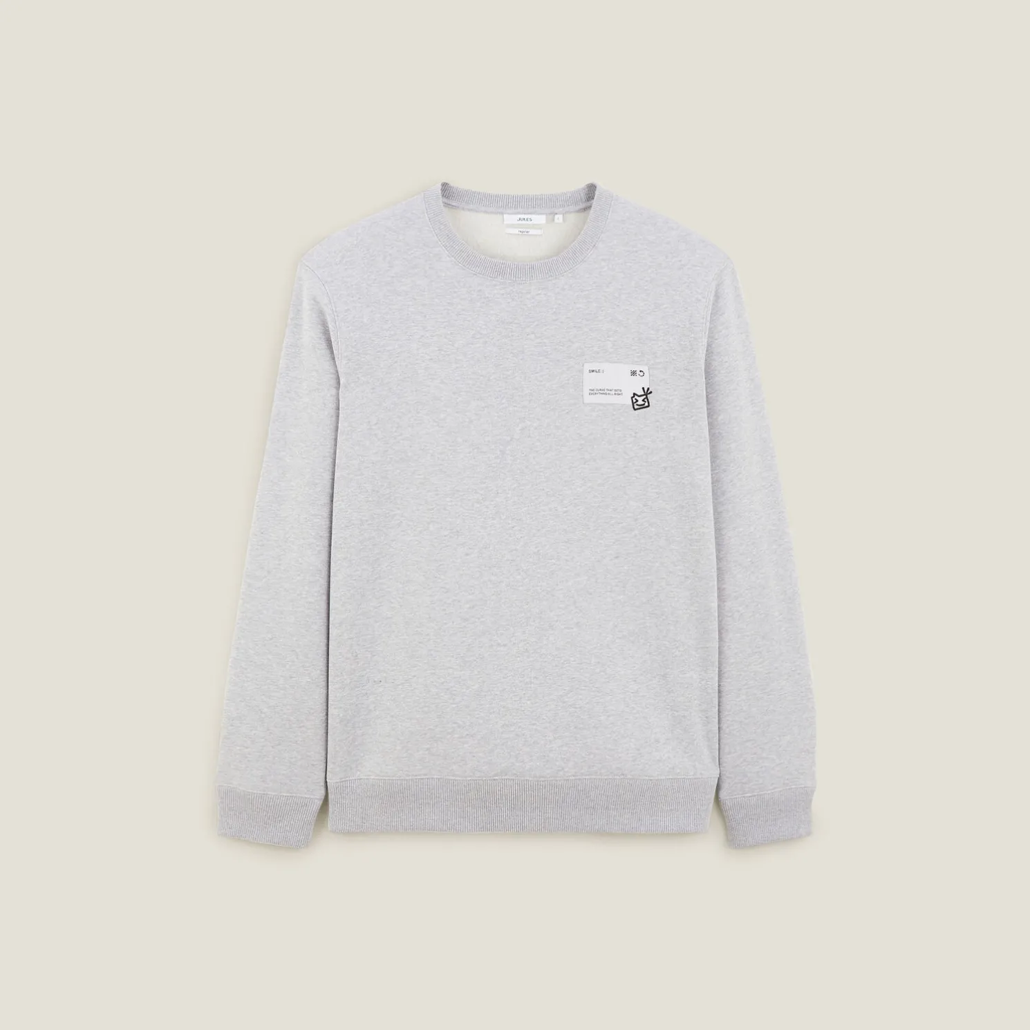 Sweater met ronde hals en print vooraan