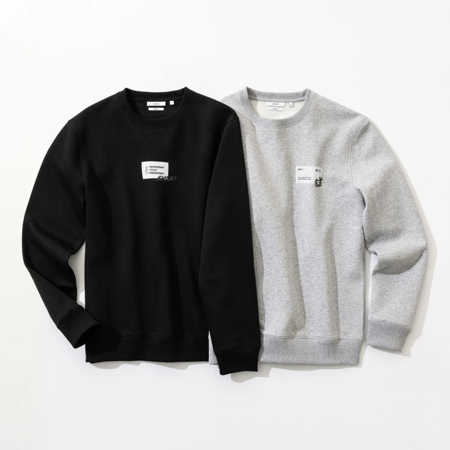 Sweater met ronde hals en print vooraan