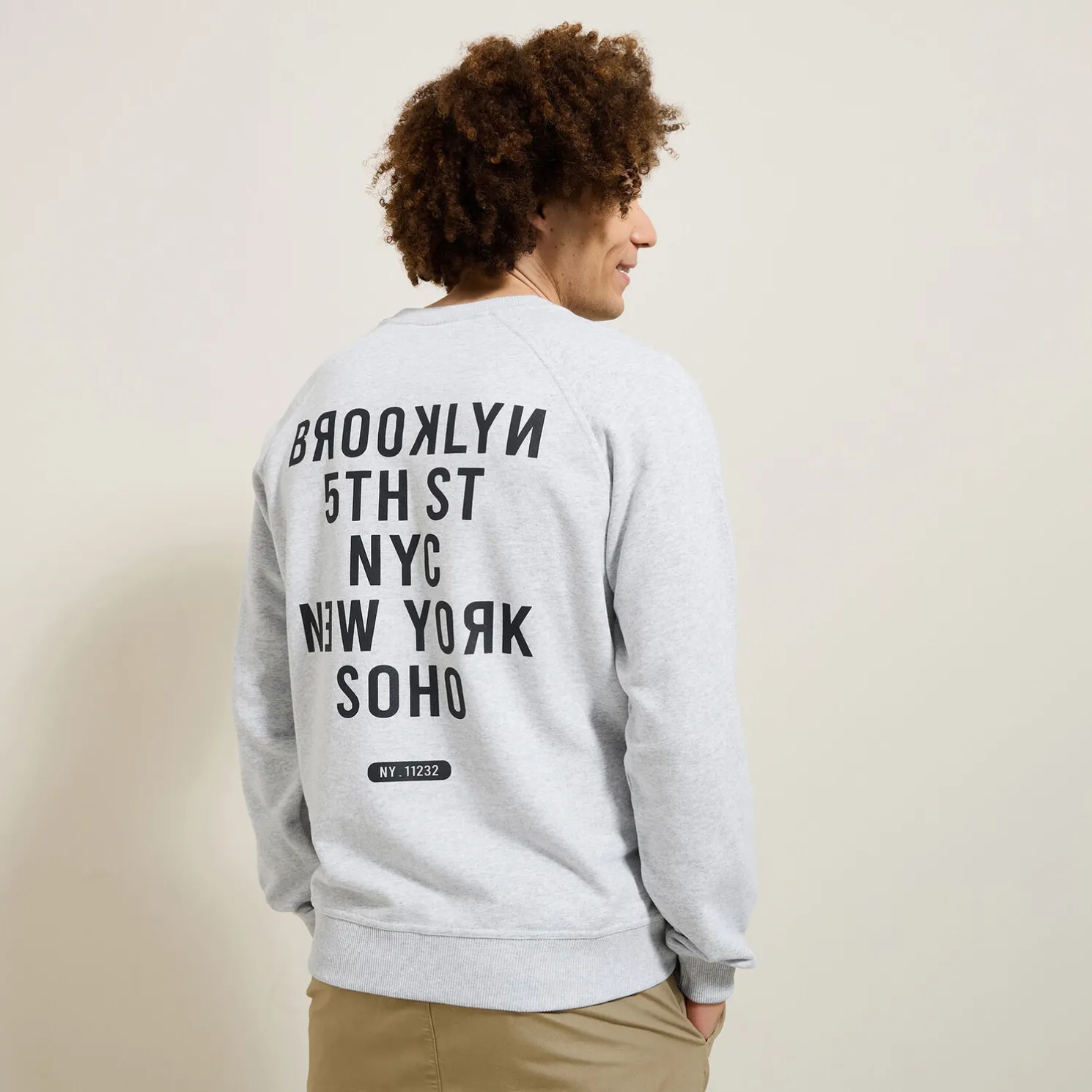 Sweater met ronde hals en print