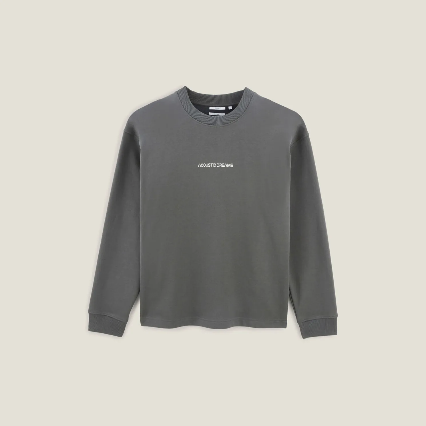 Sweater met ronde hals en print op voor-en achterk