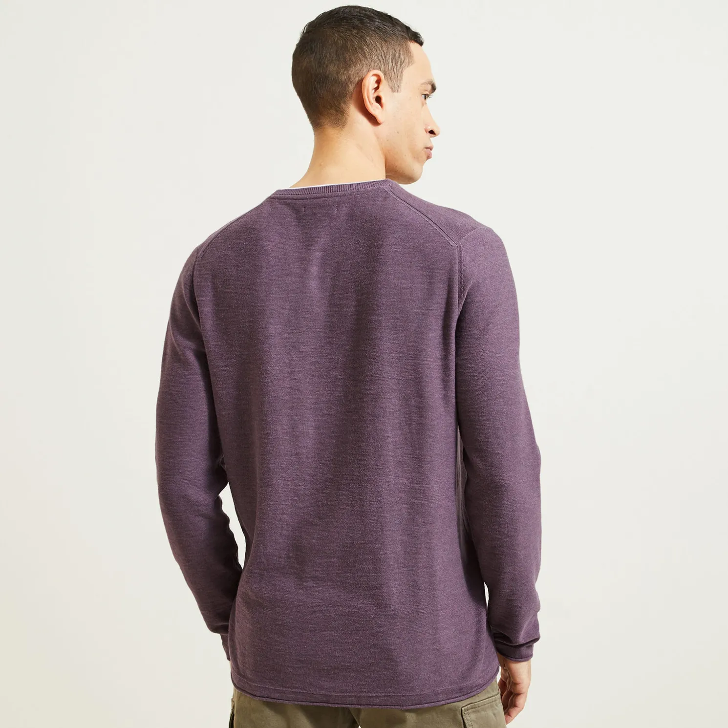 Trui met dubbele halslijn