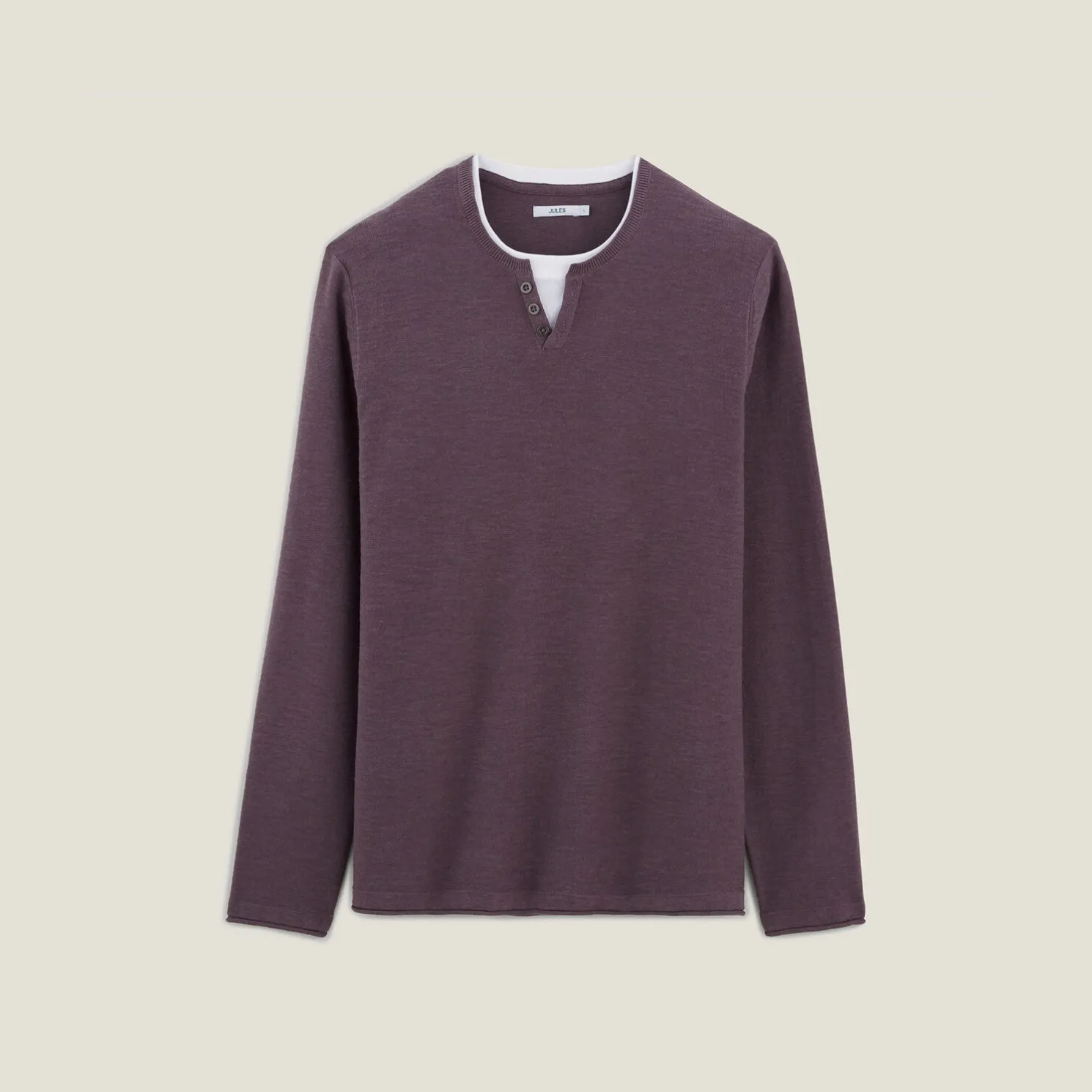 Trui met dubbele halslijn