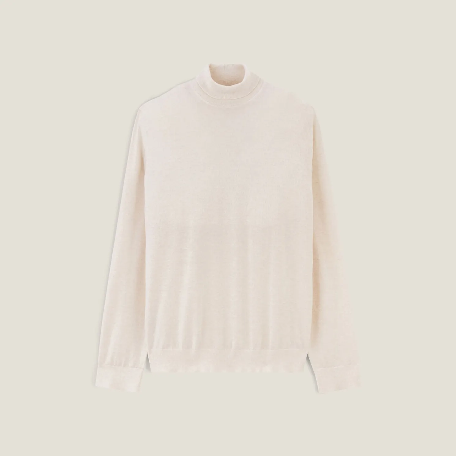 Trui met rolkraag in merinoswol