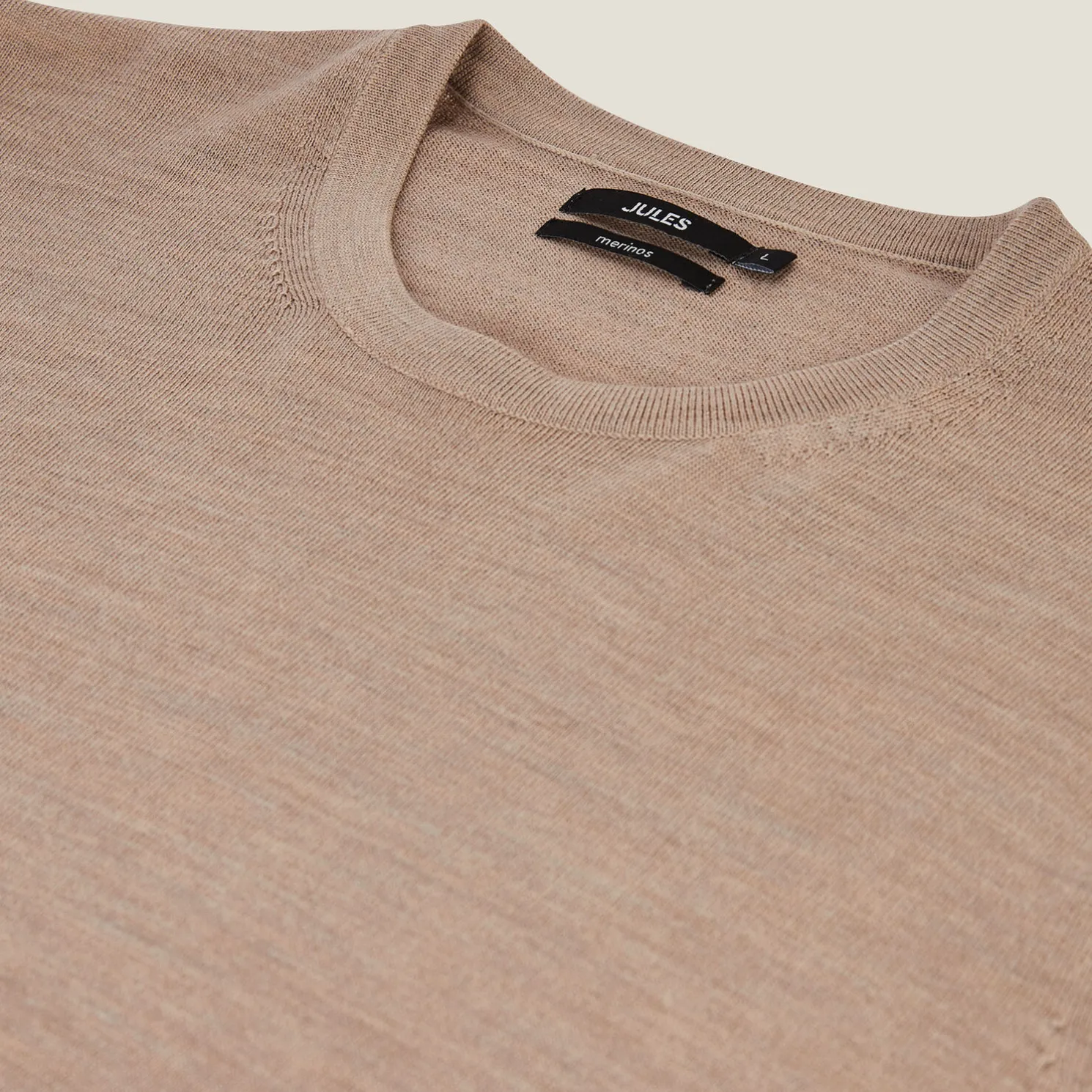 Trui met ronde hals in merinoswol