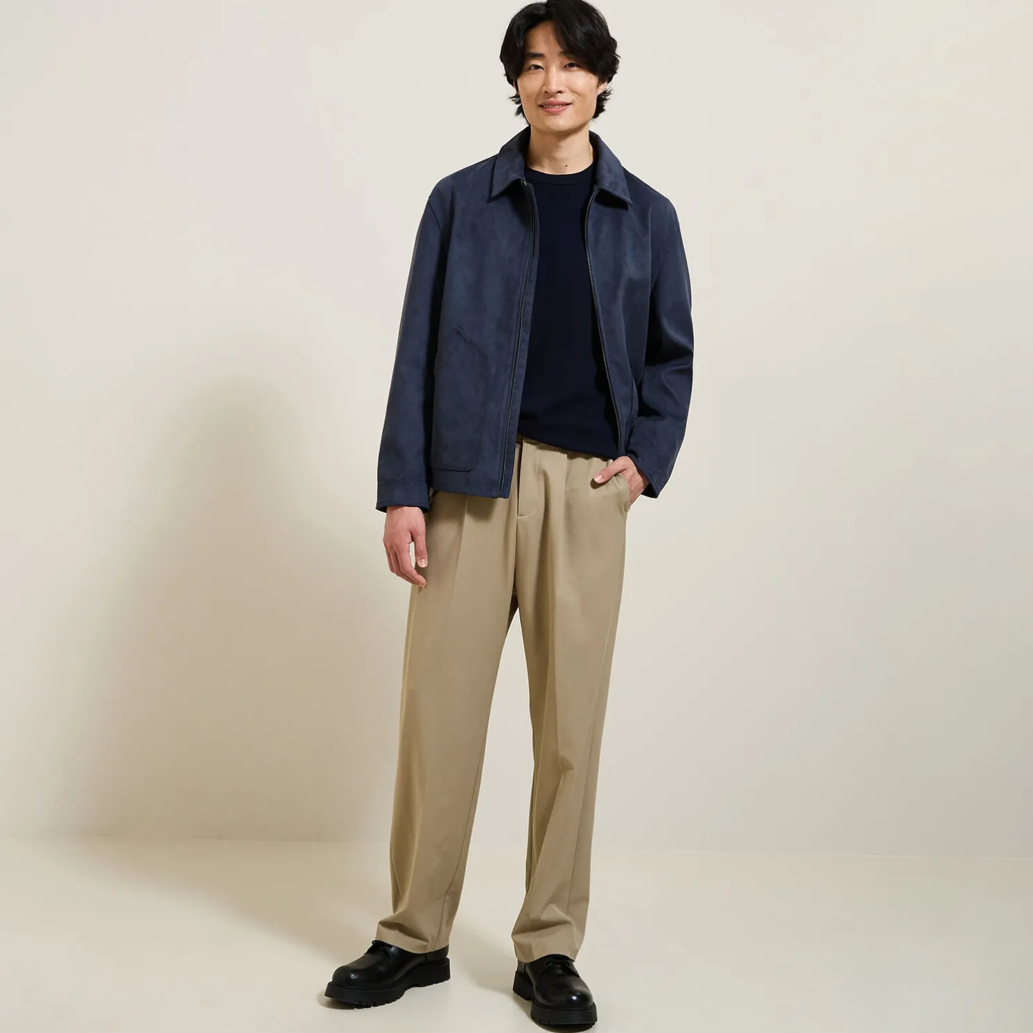 Trui met ronde hals van merinos/kasjmiermix