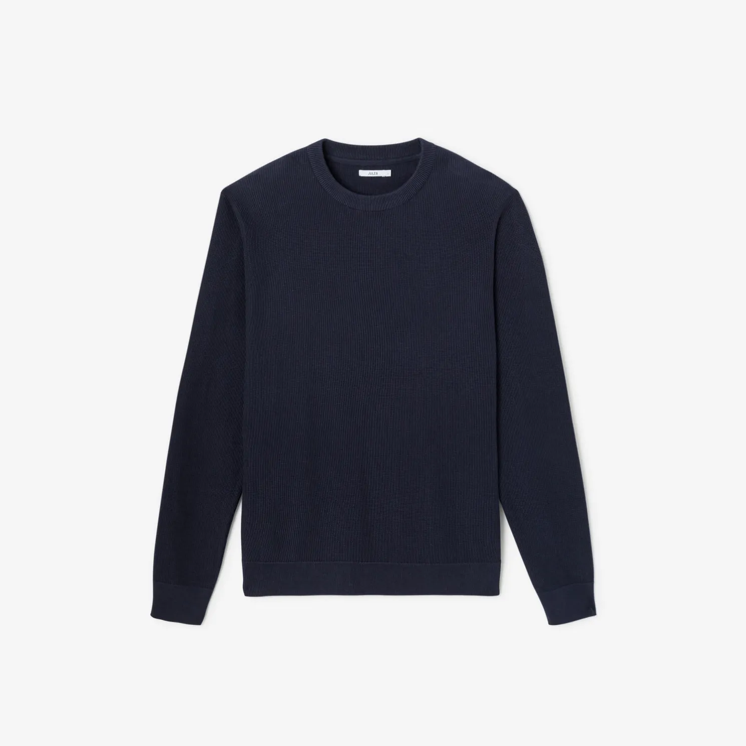 Trui met ronde hals en stekenpatroon